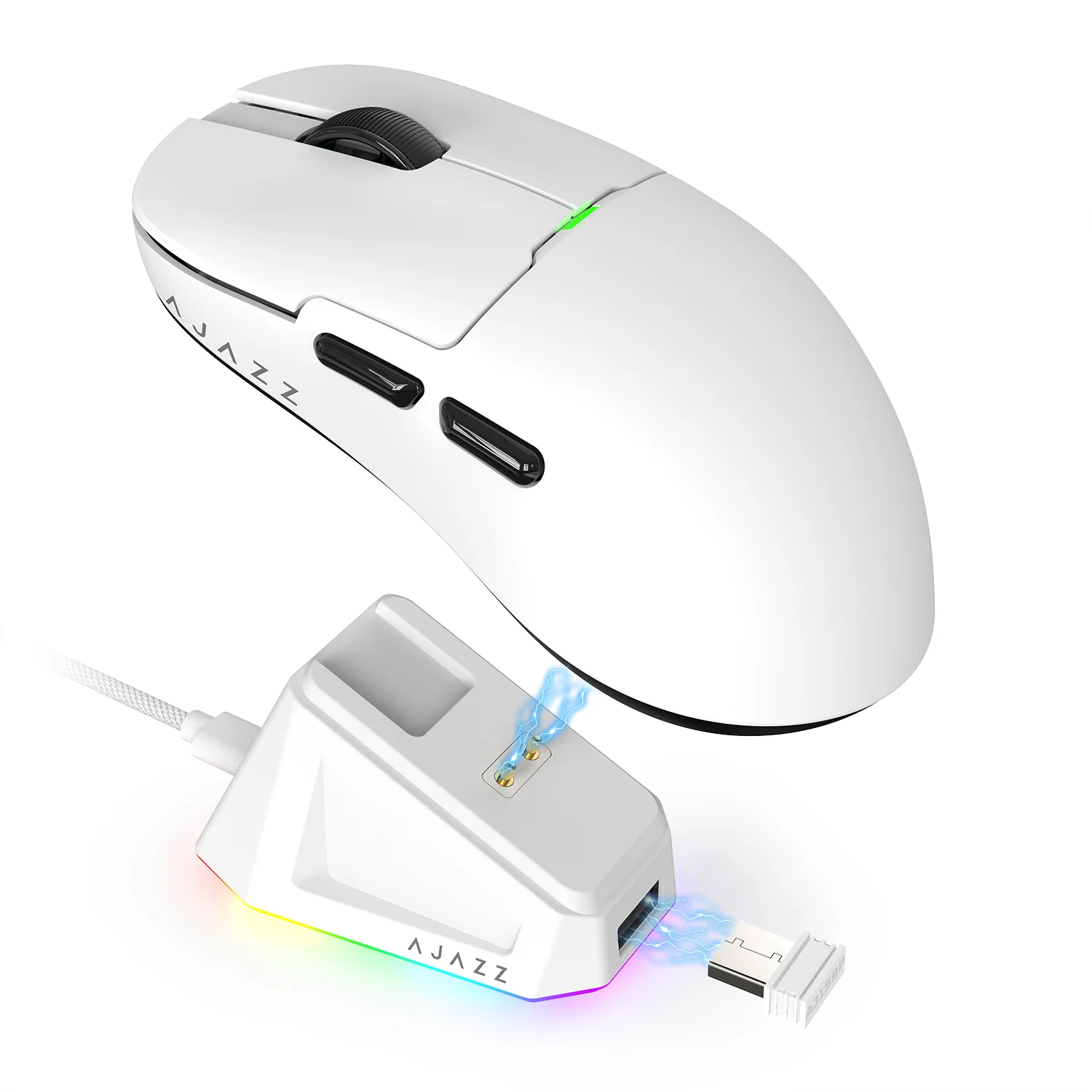 ATTACK SHARK x AJ159P Tri-mode Gaming Mouse with with Magnetic Charging Dock - Image 3