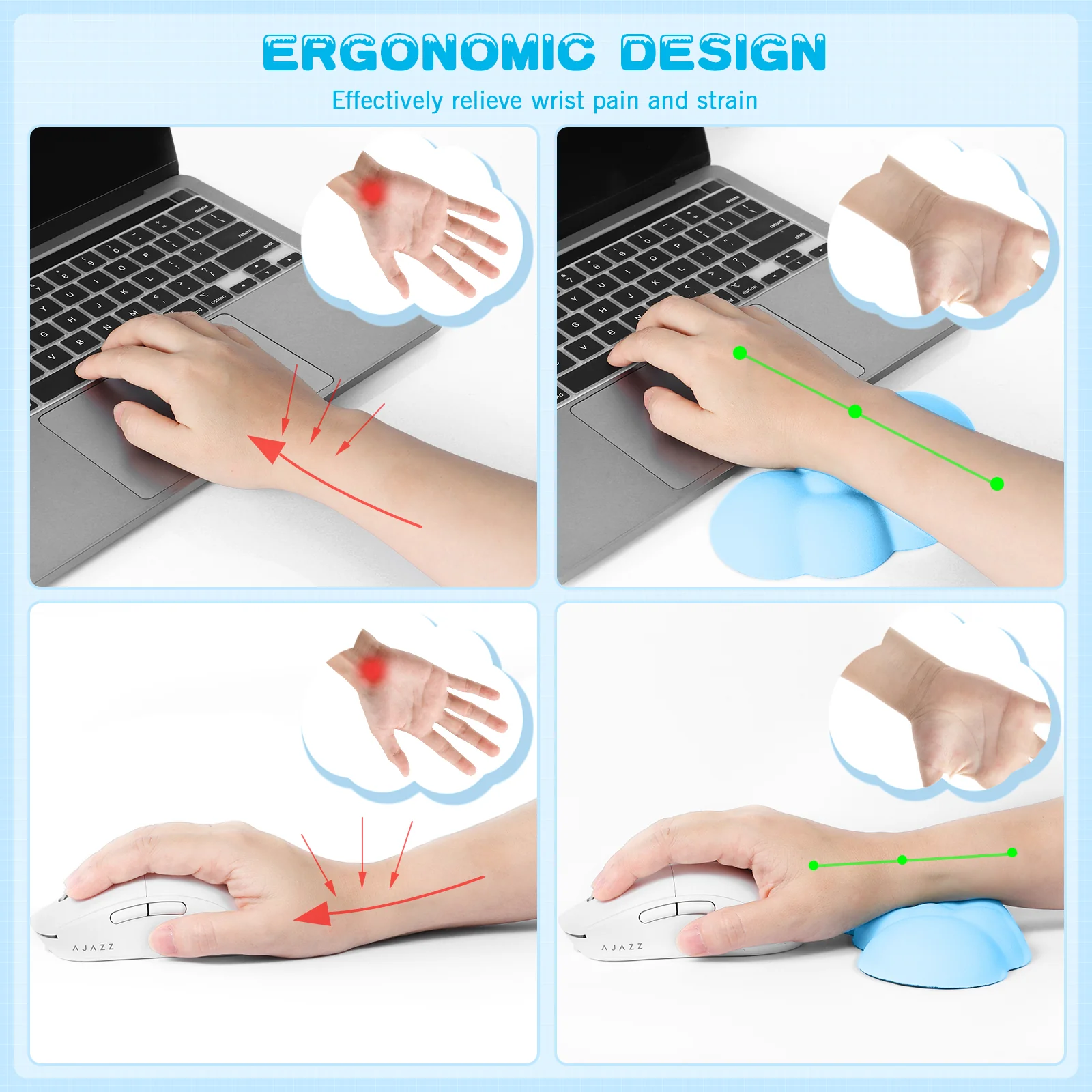 ATTACK SHARK X MAMBASNAKE Cloud Mouse Wrist Rest - Image 38