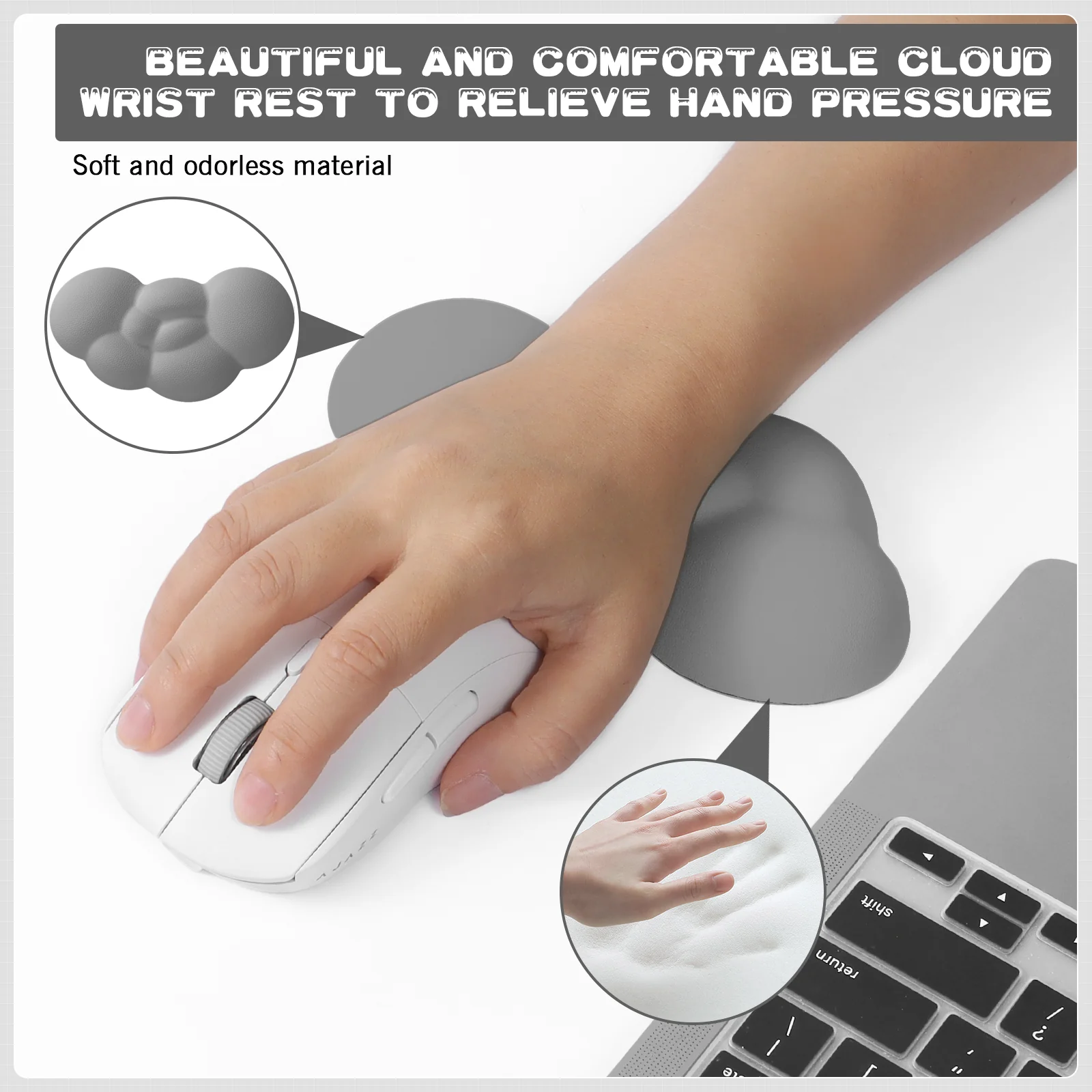 ATTACK SHARK X MAMBASNAKE Cloud Mouse Wrist Rest - Image 58