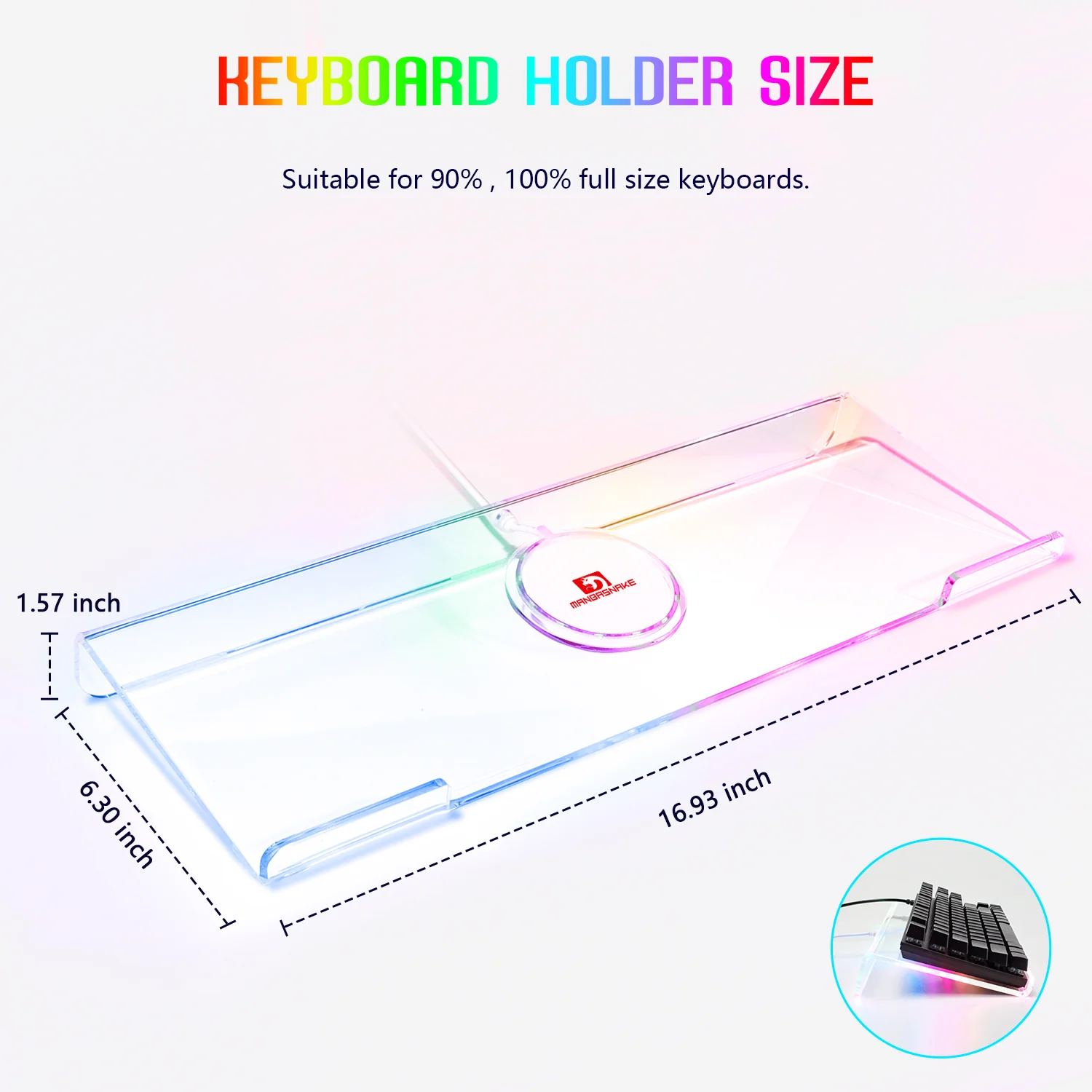 ATTACK SHARK X MAMBASNAKE Ergonomic RGB Keyboard Holder - Image 17