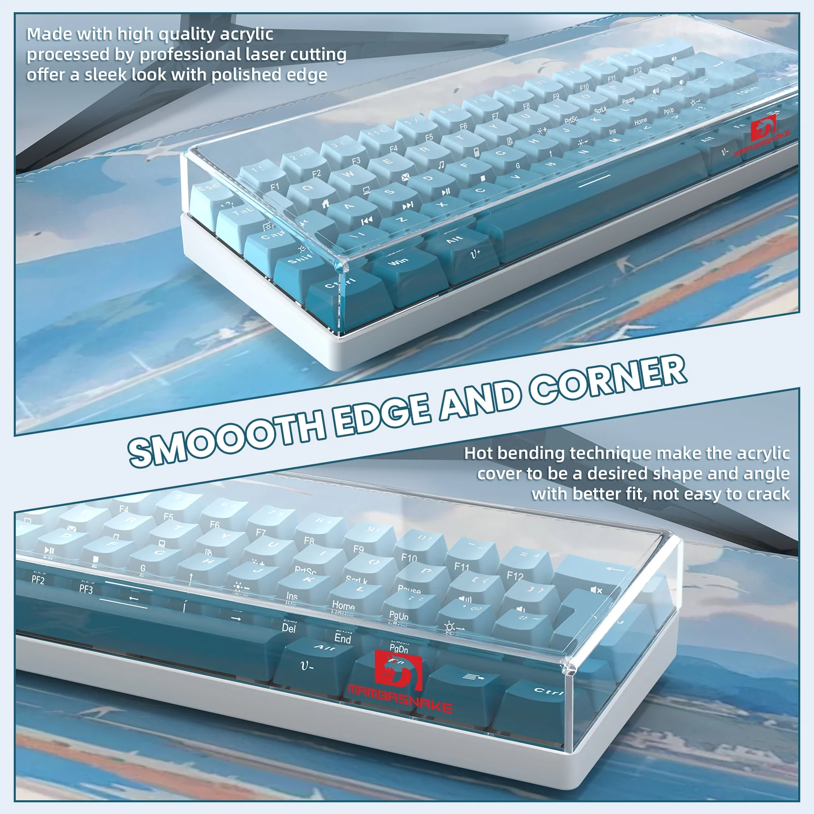 ATTACK SHARK x MAMBASNAKE 62-Key Keyboard Cover - Image 4