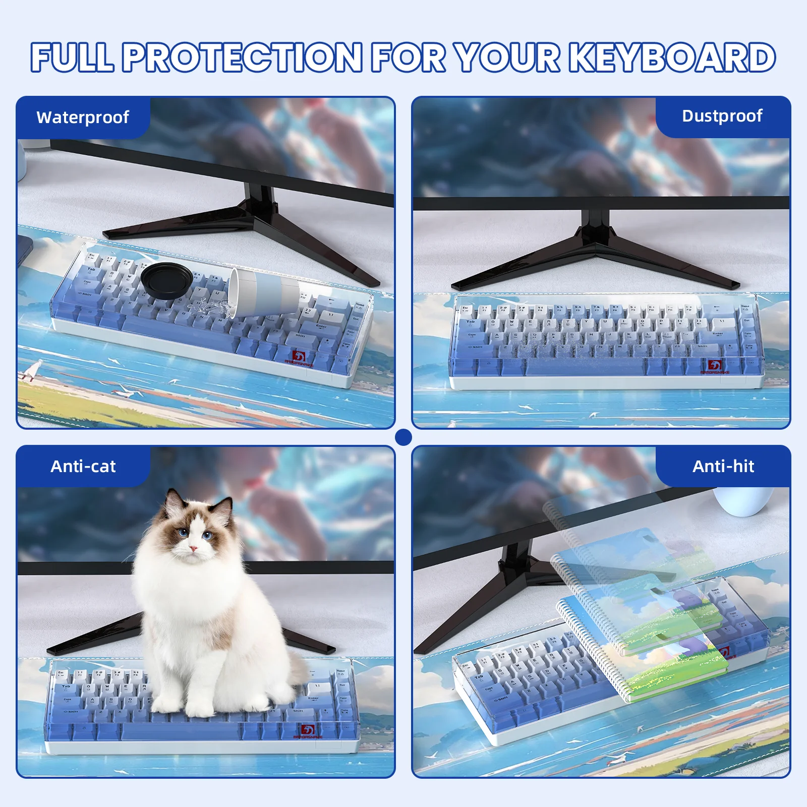 ATTACK SHARK x MAMBASNAKE 68-Key Keyboard Cover Fade Color - Image 6