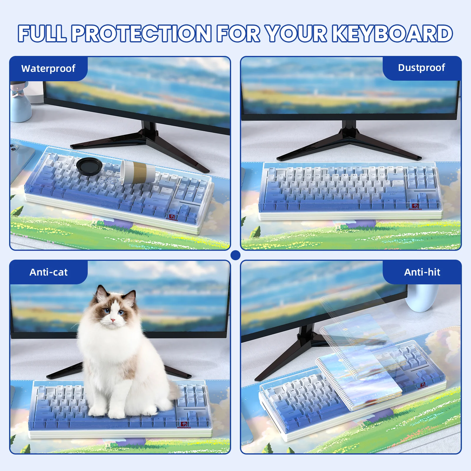 ATTACK SHARK x MAMBASNAKE 87-Key Keyboard Cover Fade Color - Image 6