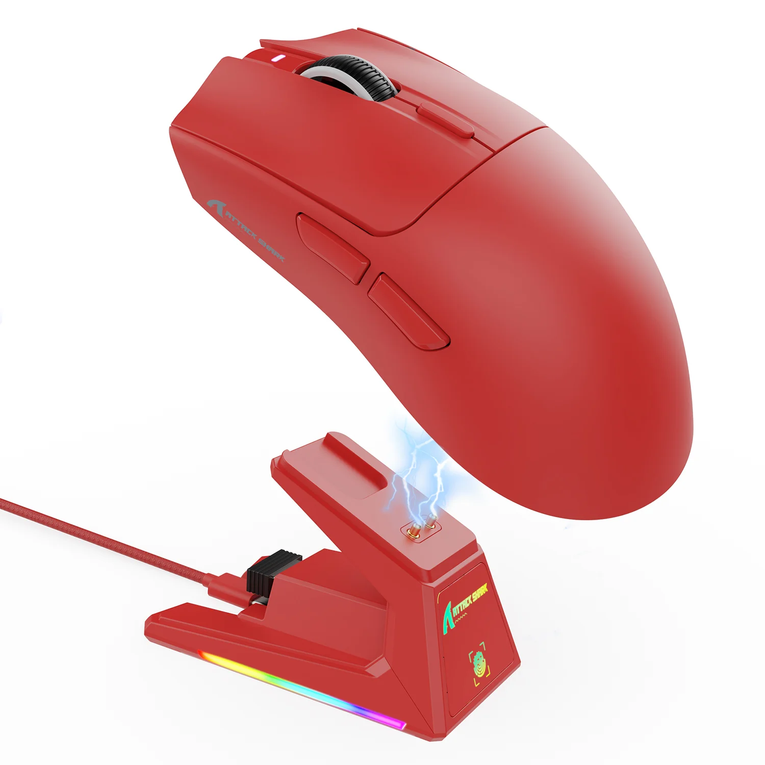 ATTACK SHARK X1 Tri-mode Gaming Mouse With Touchpad RGB Charging Dock PAW3395PRO Sensor - Image 19