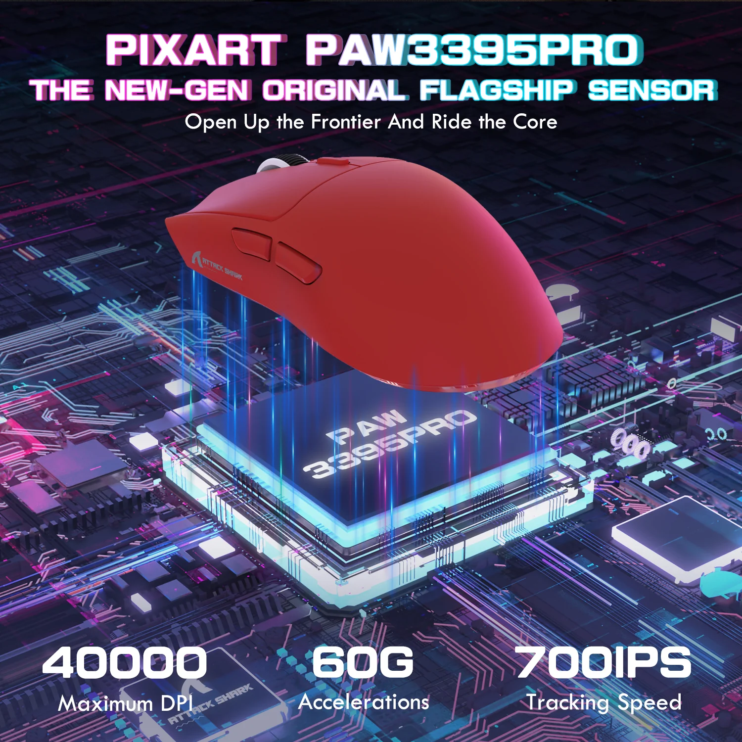 ATTACK SHARK X1 Tri-mode Gaming Mouse With Touchpad RGB Charging Dock PAW3395PRO Sensor - Image 22