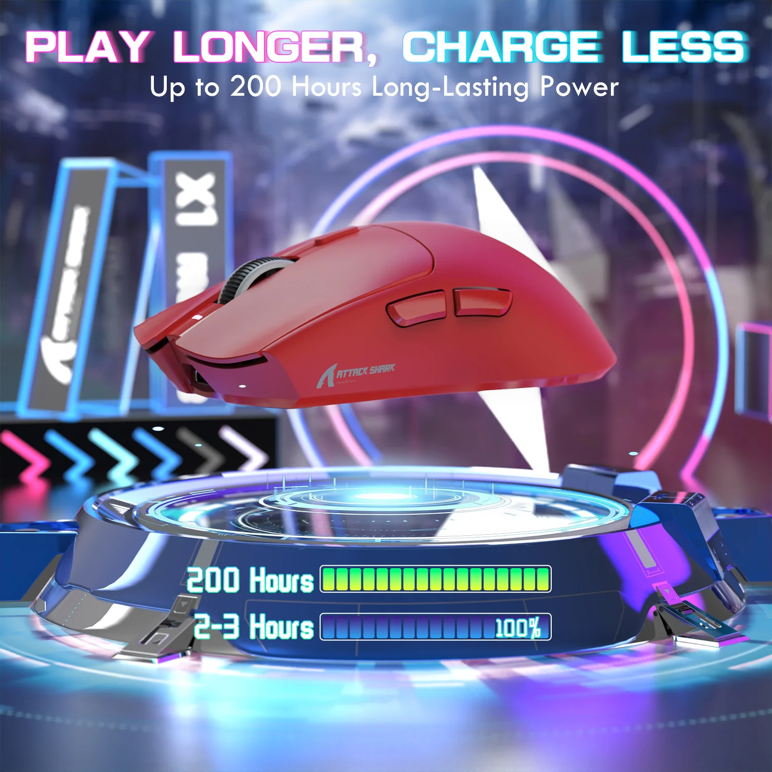 ATTACK SHARK X1 Tri-mode Gaming Mouse With Touchpad RGB Charging Dock PAW3395PRO Sensor - Image 25