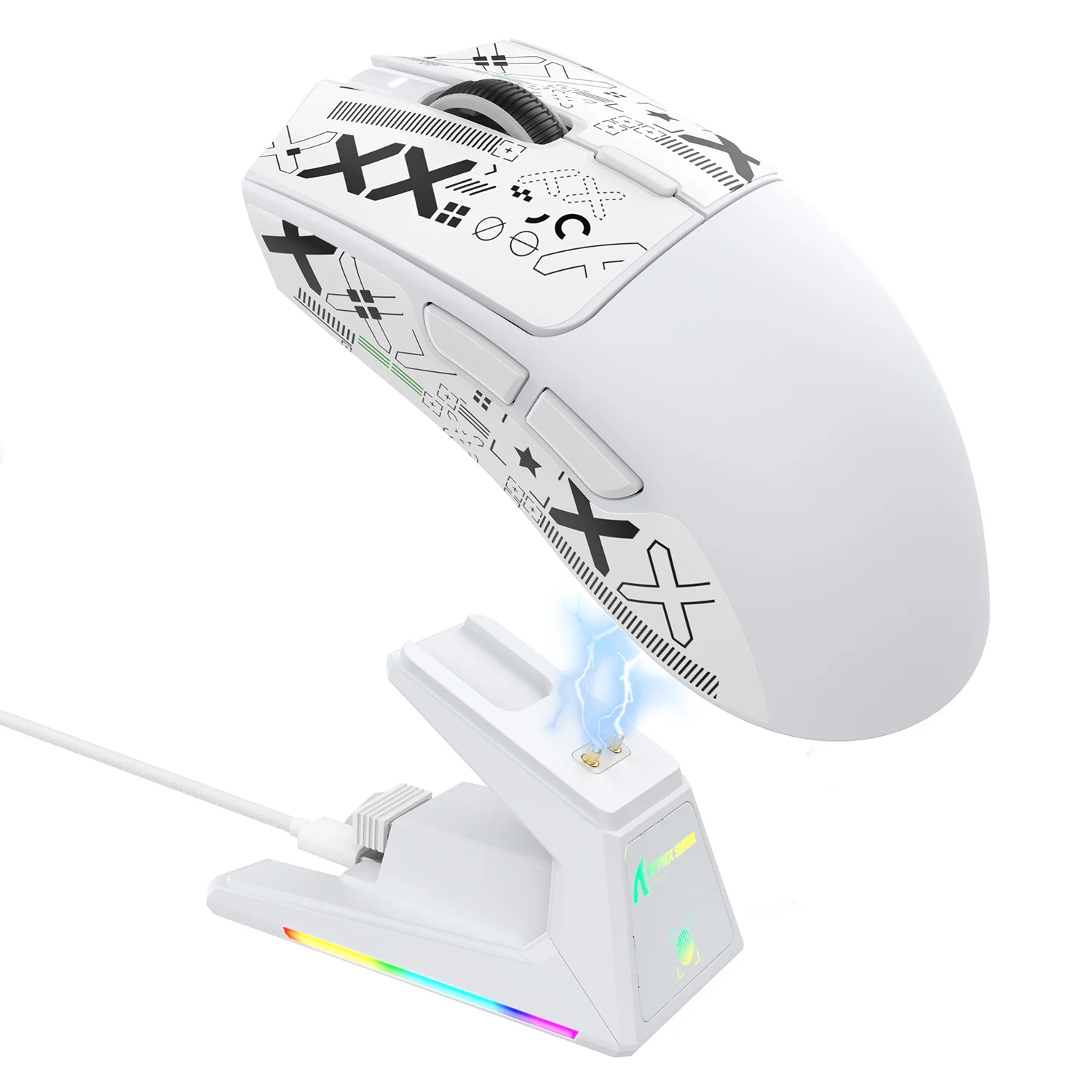 ATTACK SHARK X1 Tri-mode Gaming Mouse With Touchpad RGB Charging Dock PAW3395PRO Sensor - Image 28