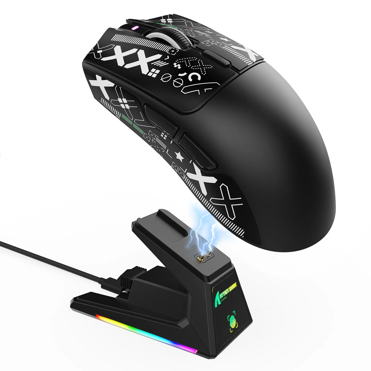 ATTACK SHARK X1 Tri-mode Gaming Mouse With Touchpad RGB Charging Dock PAW3395PRO Sensor - Image 37