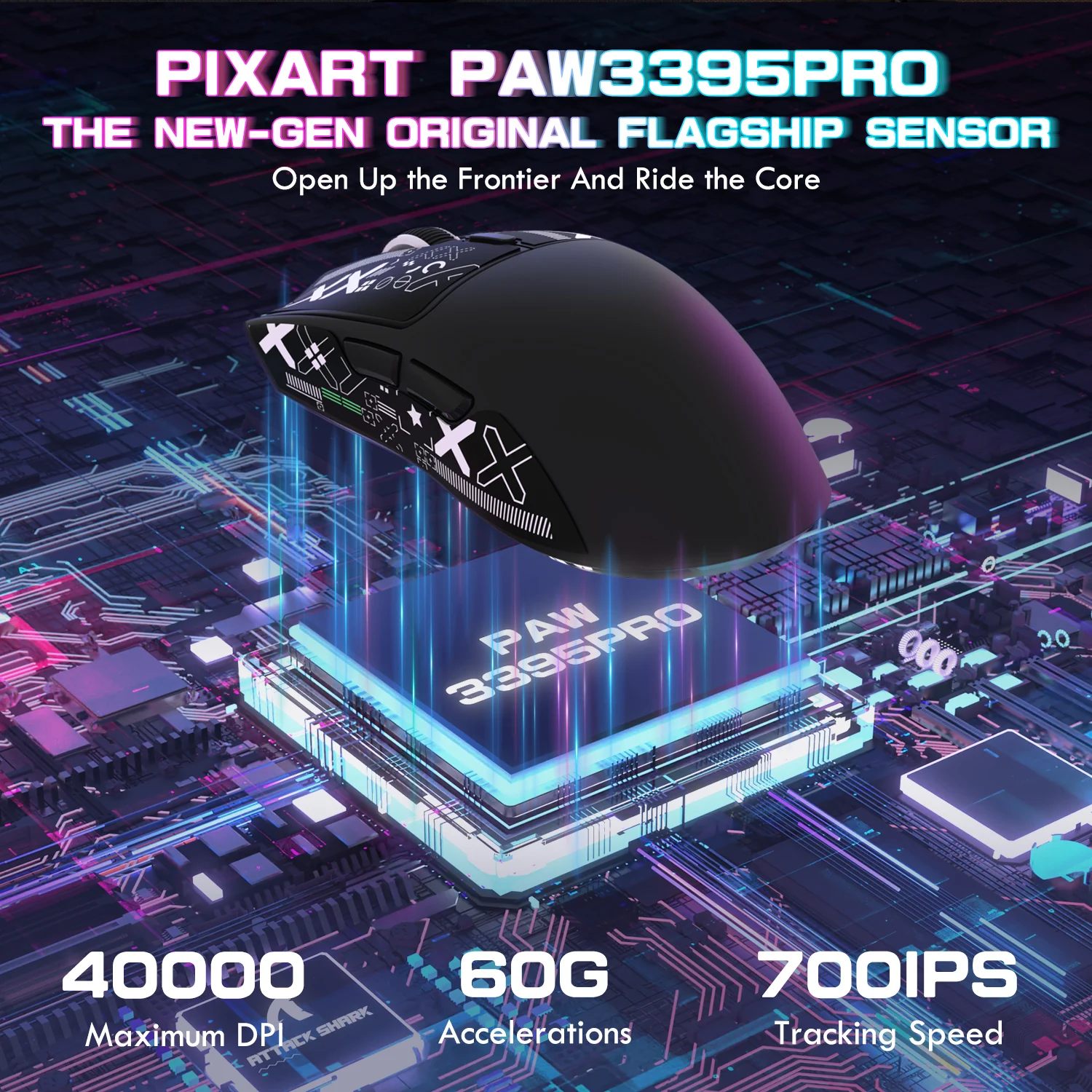 ATTACK SHARK X1 Tri-mode Gaming Mouse With Touchpad RGB Charging Dock PAW3395PRO Sensor - Image 40