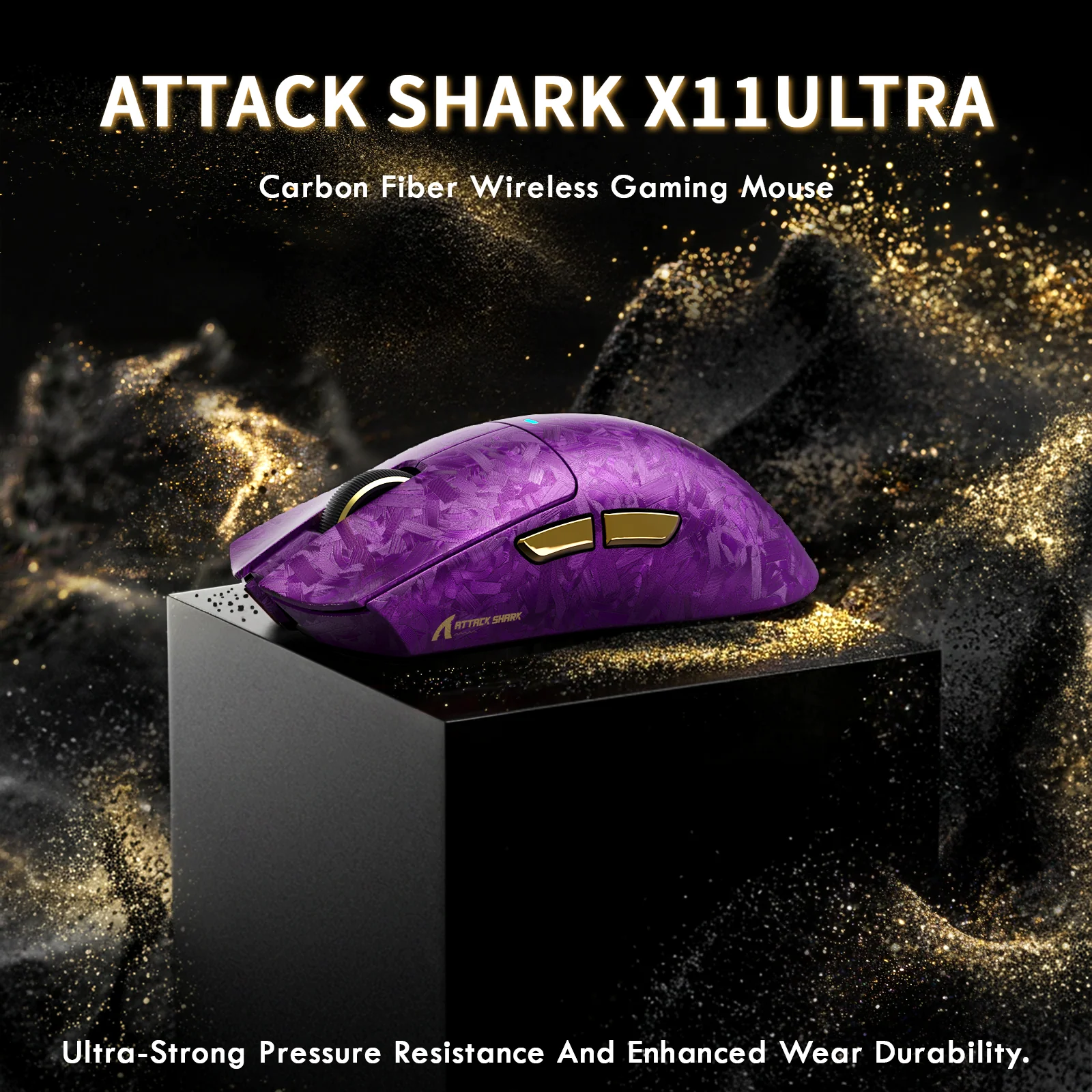 ATTACK SHARK X11 ULTRA Carbon Fiber Wireless Gaming Mouse With C06 Ultra LED Cable - Image 12