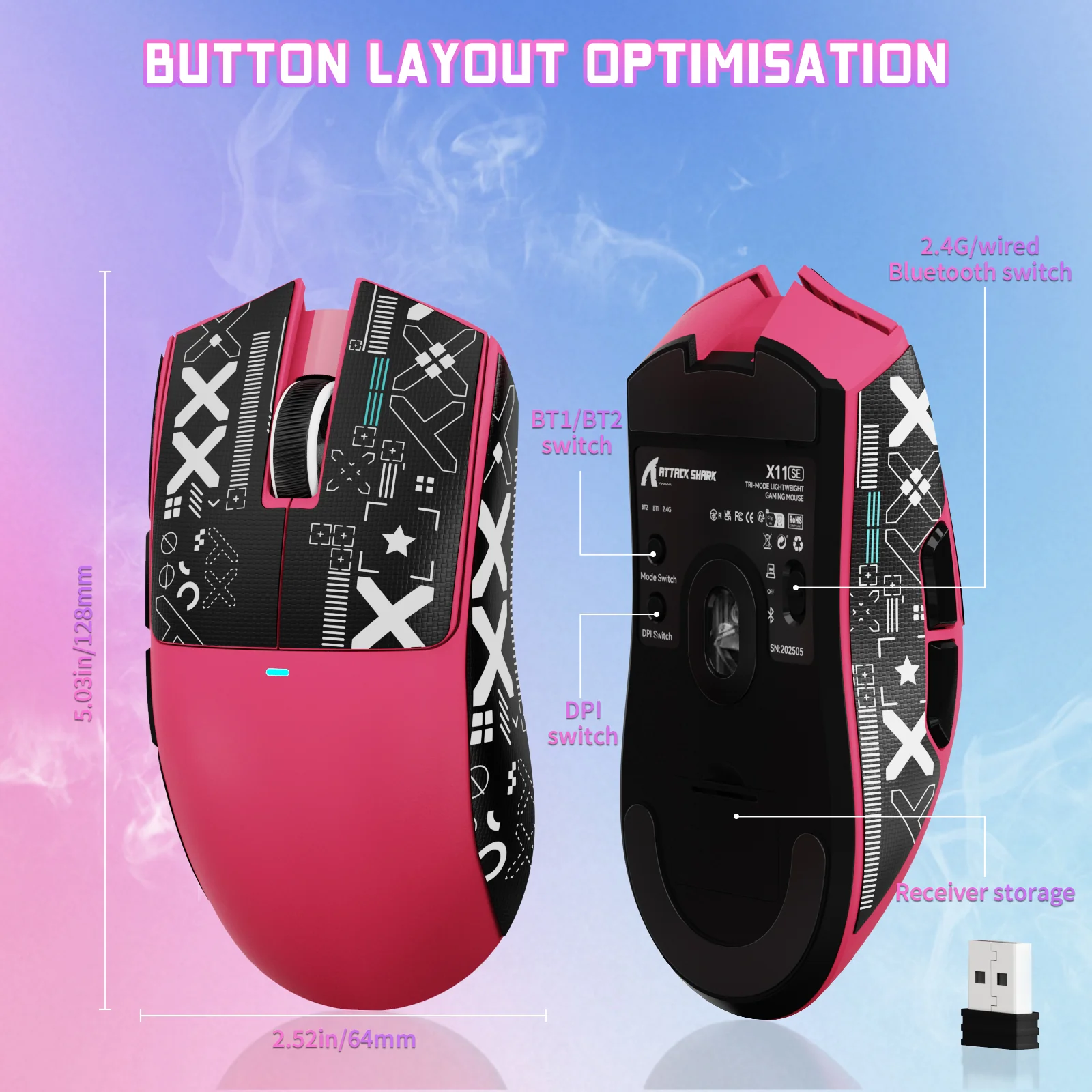 ATTACK SHARK X11SE Wireless Gaming Mouse - Image 61