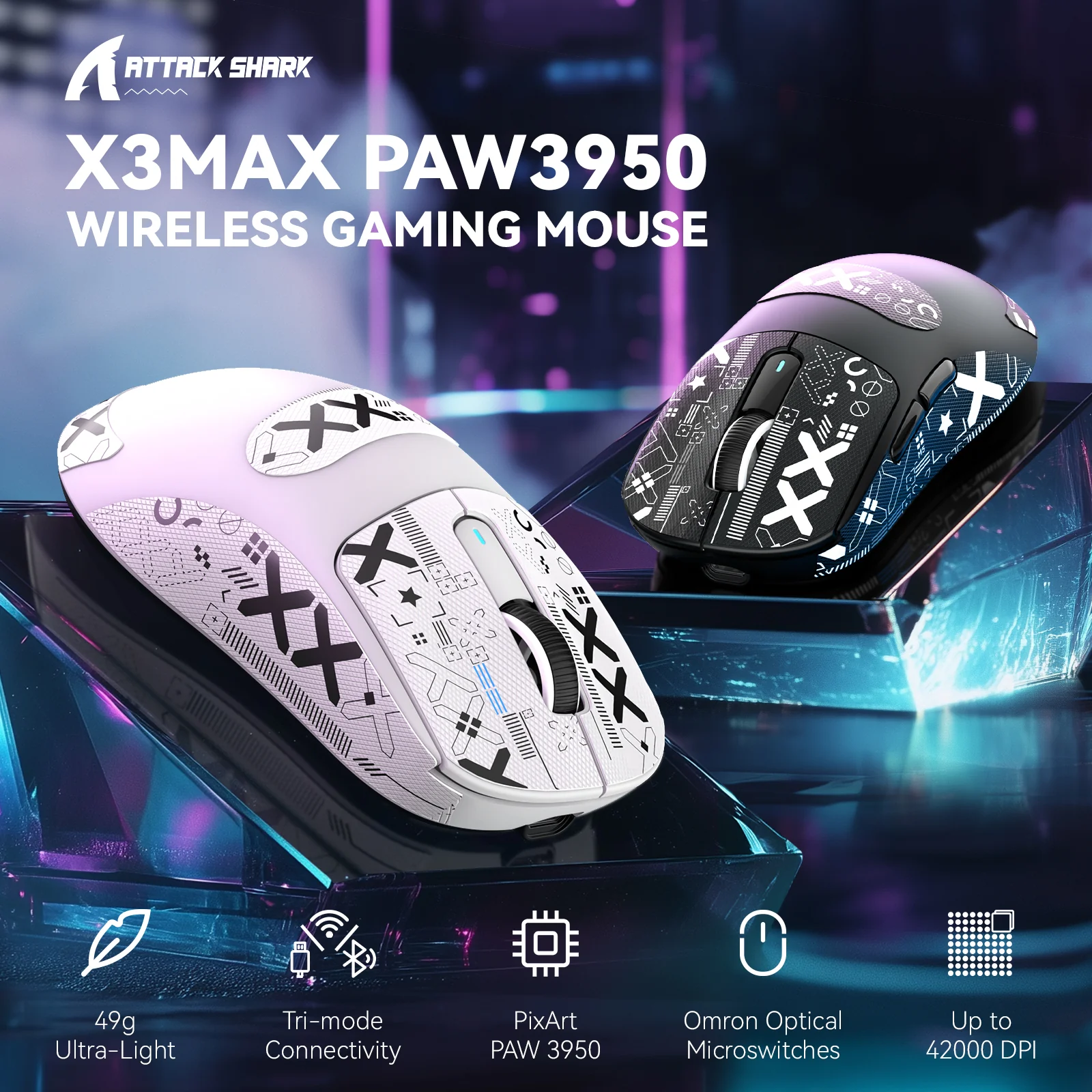 ATTACK SHARK X3MAX PAW3950 Wireless Gaming Mouse - Image 23