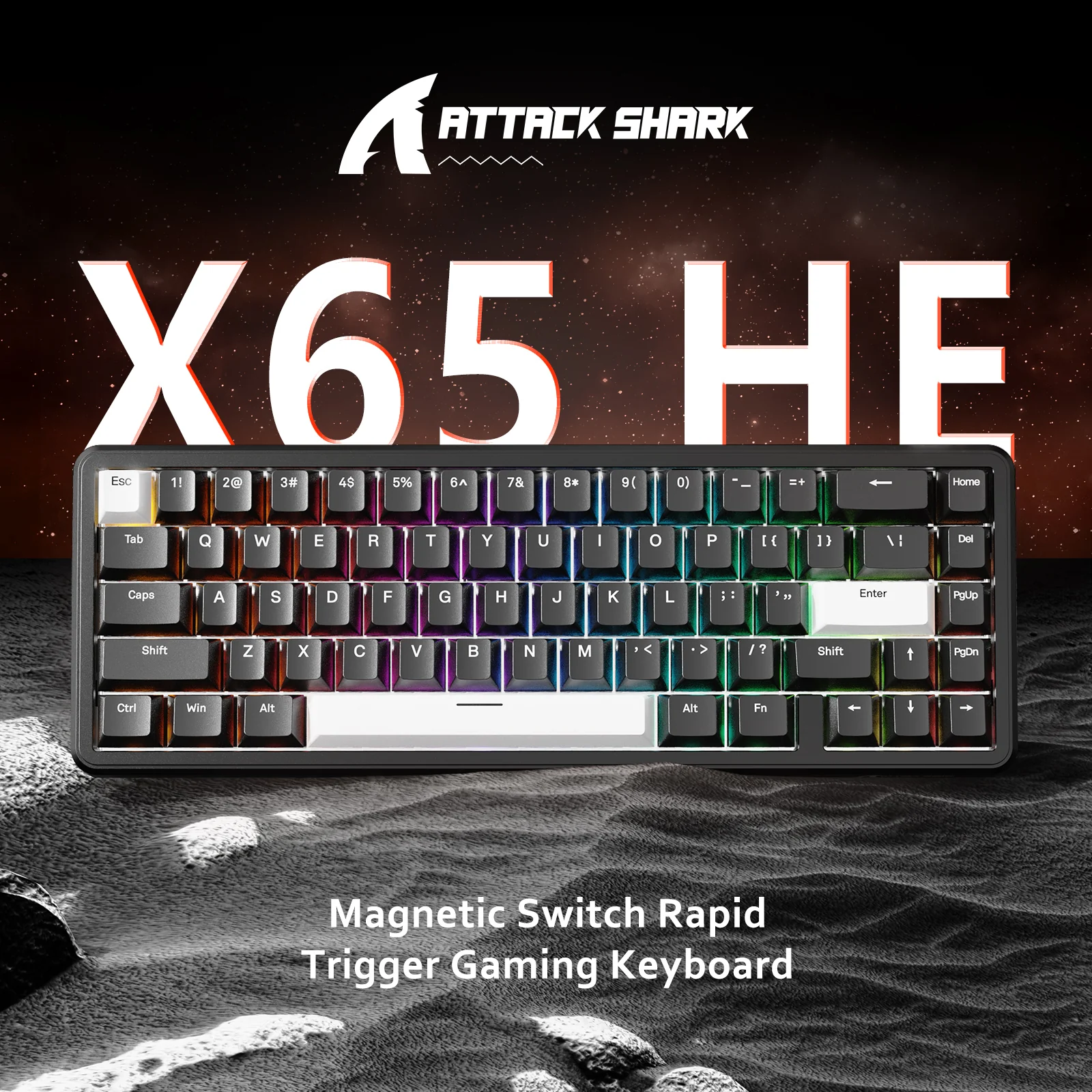 ATTACK SHARK X65 HE Magnetic Switch Rapid Trigger Keyboard - Image 10