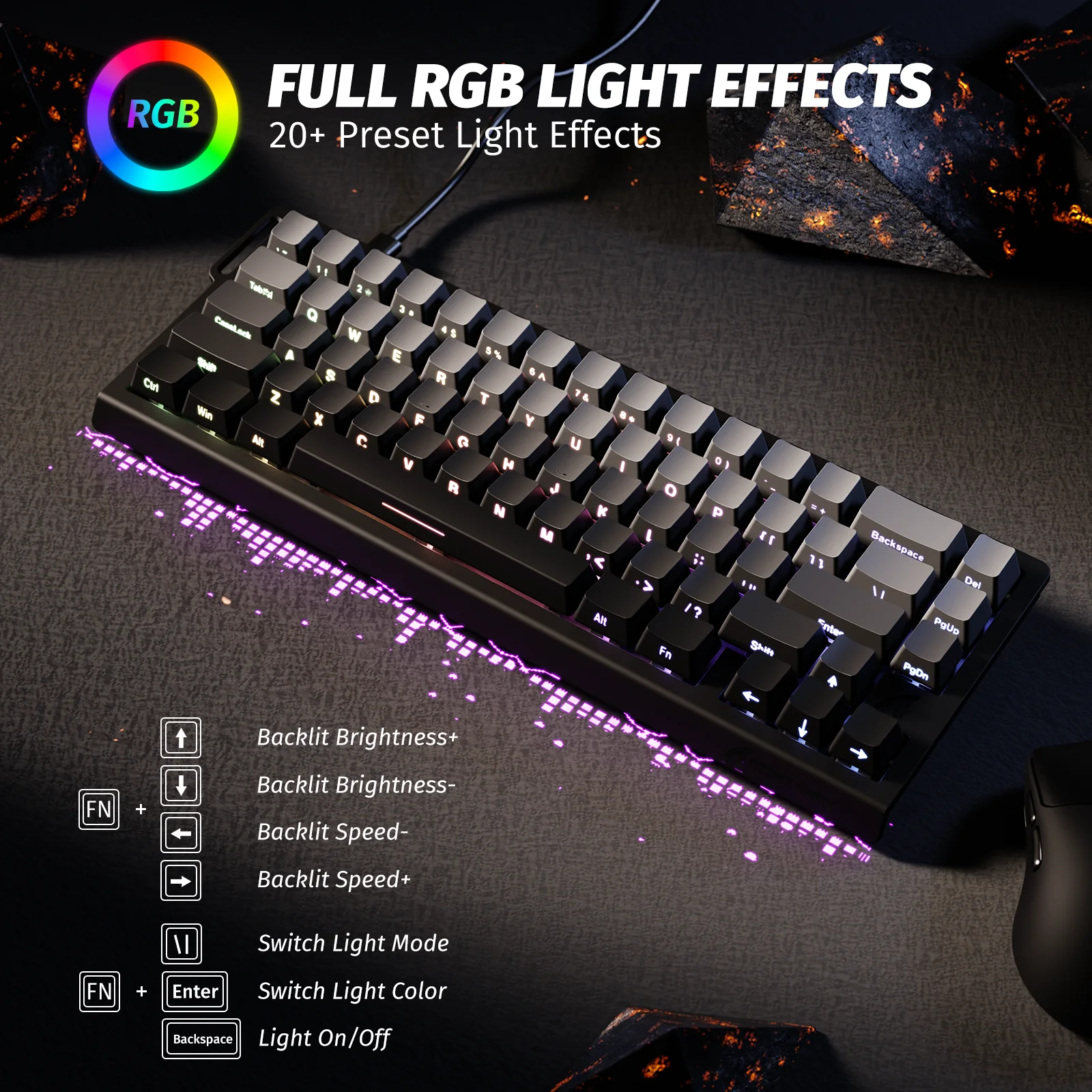 ATTACK SHARK X68 HE Rapid Trigger Keyboard Magnetic Switch - Image 25