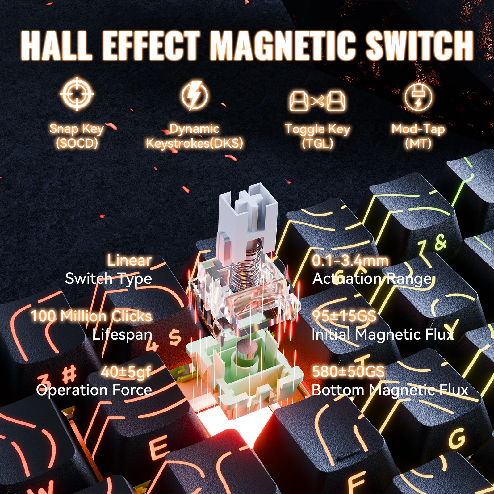 ATTACK SHARK X68MAX HE Rapid Trigger Aluminum Keyboard Magnetic Switch - Image 13