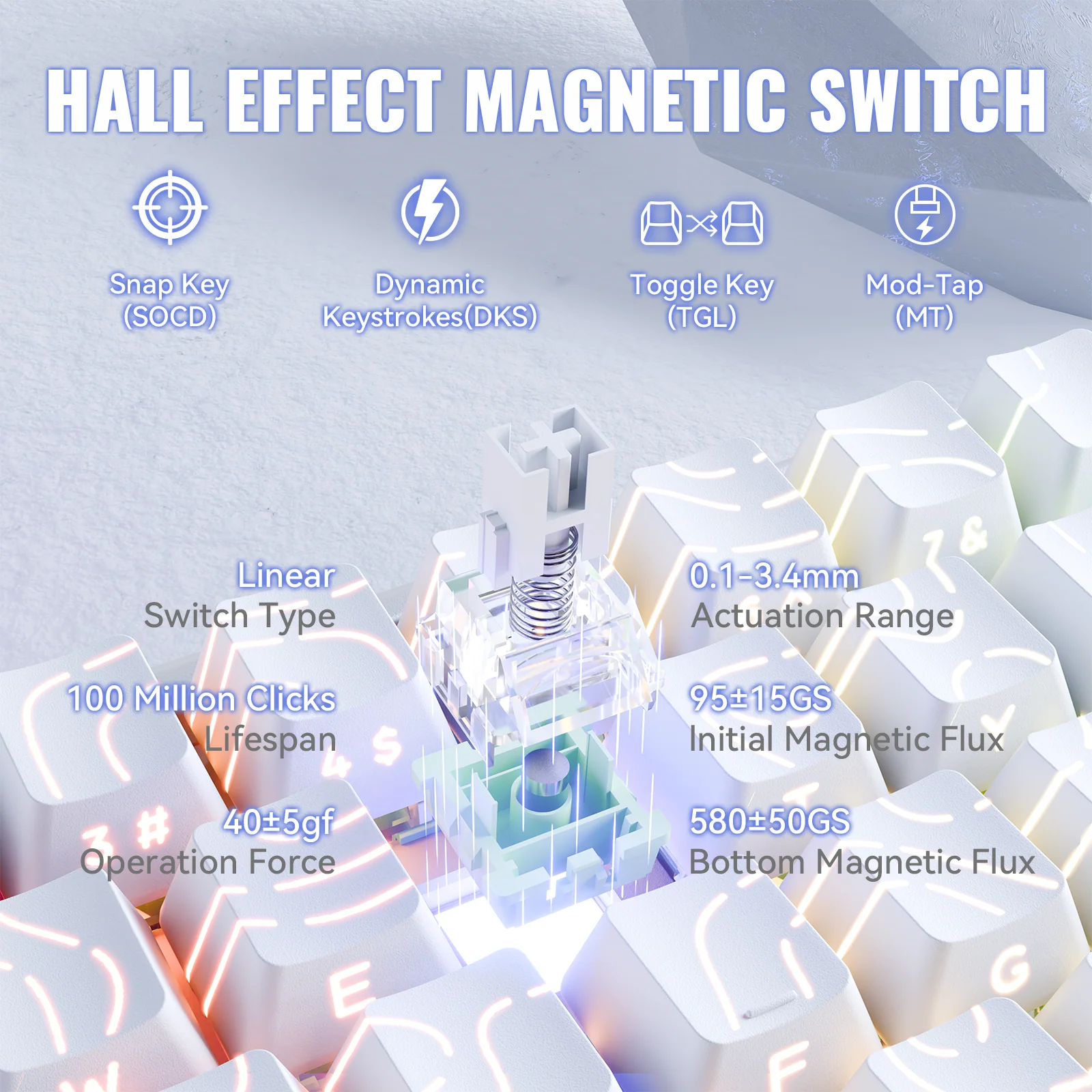 ATTACK SHARK X68MAX HE Rapid Trigger Aluminum Keyboard Magnetic Switch - Image 22