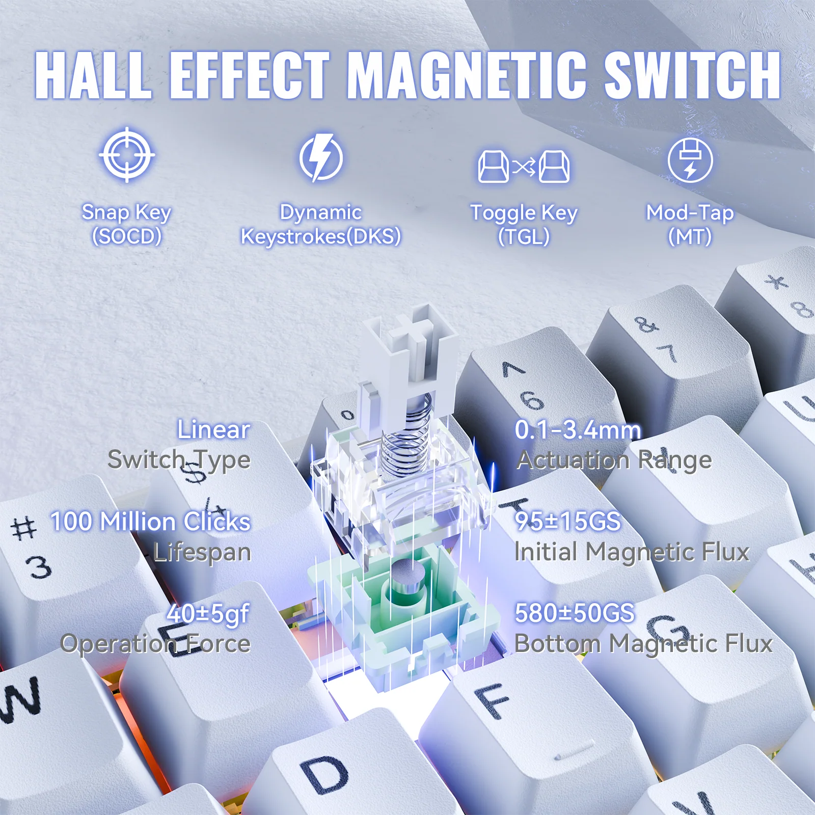 ATTACK SHARK X68MAX HE Rapid Trigger Aluminum Keyboard Magnetic Switch - Image 4