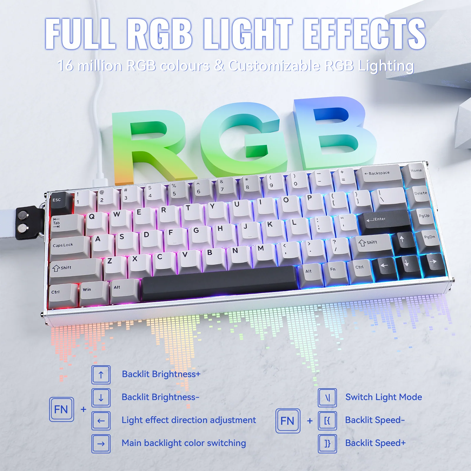 ATTACK SHARK X68MAX HE Rapid Trigger Aluminum Keyboard Magnetic Switch - Image 7