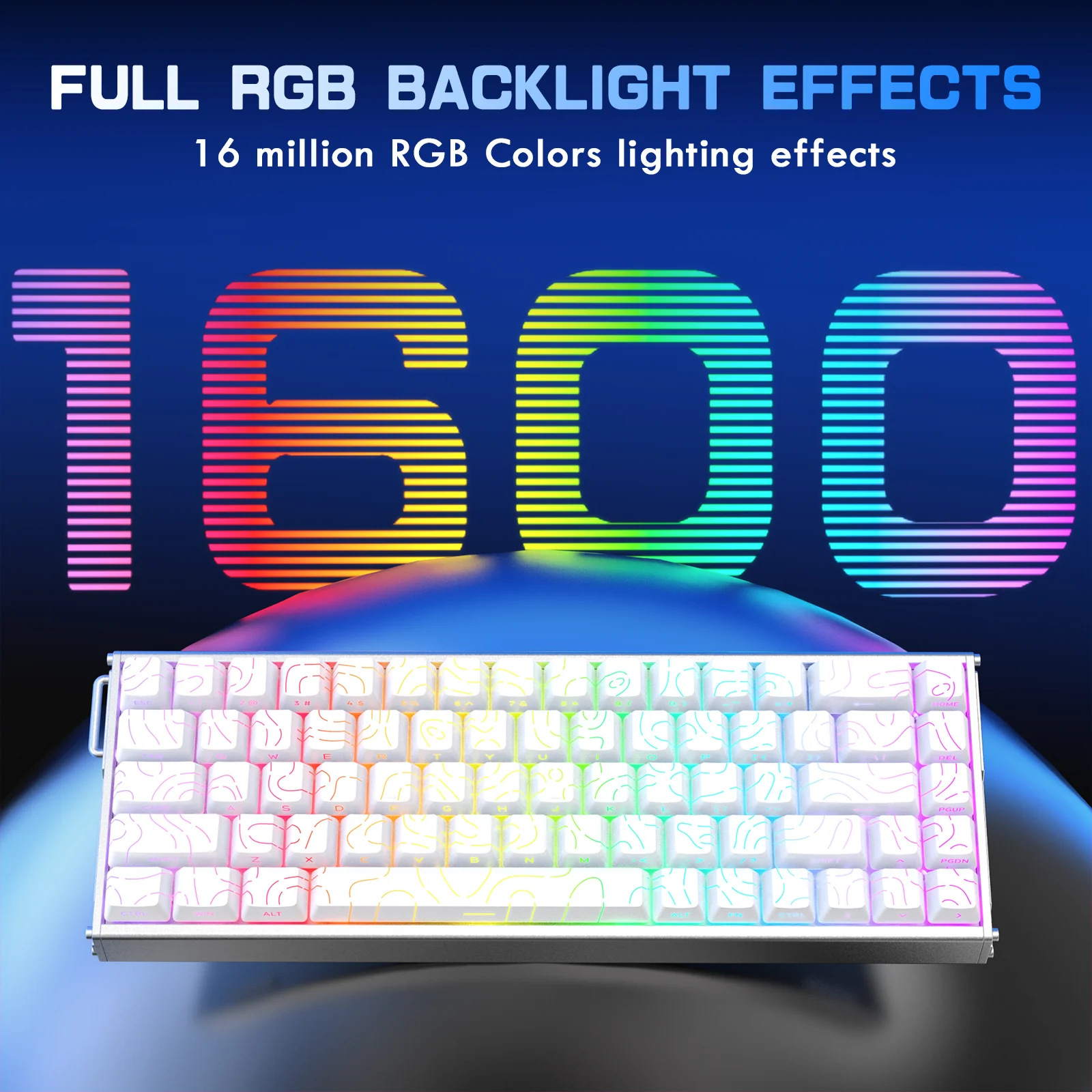 ATTACK SHARK X68MAX HE Rapid Trigger CNC Aluminum Keyboard Magnetic Switch with C01Ultra RGB Coiled Cable - Image 16