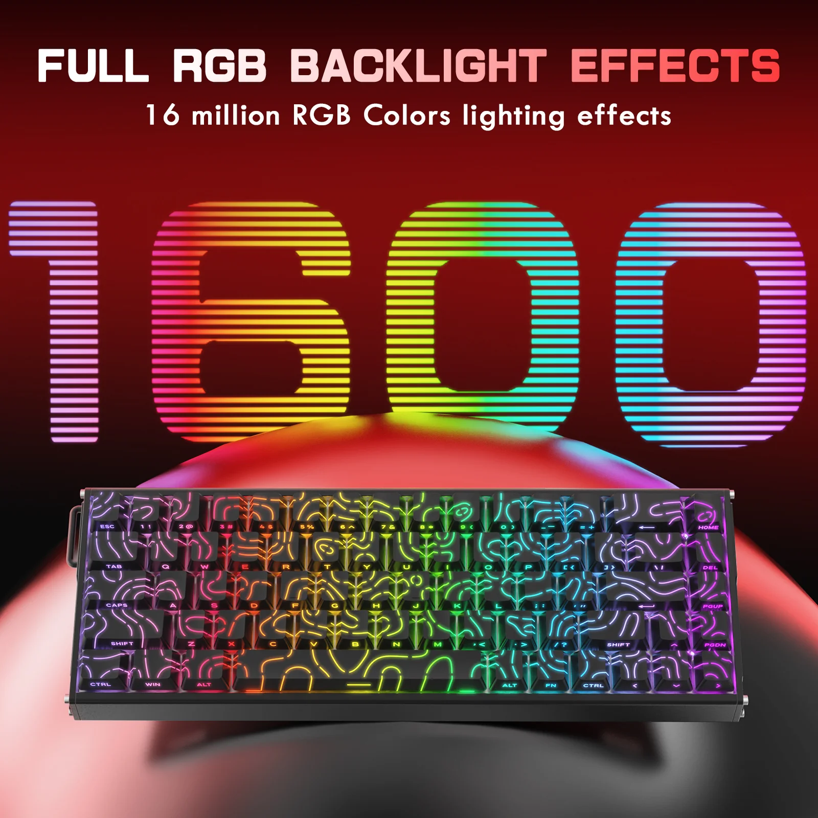 ATTACK SHARK X68MAX HE Rapid Trigger CNC Aluminum Keyboard Magnetic Switch with C01Ultra RGB Coiled Cable - Image 25