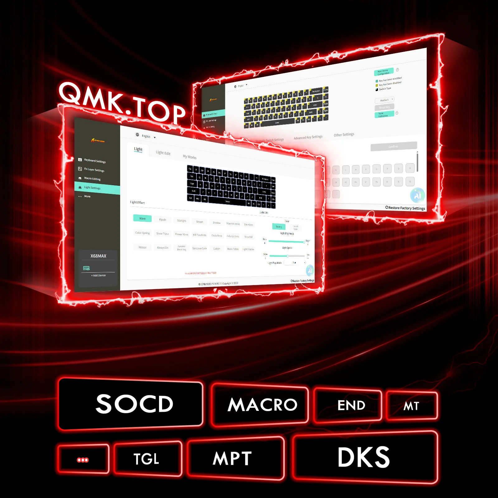 ATTACK SHARK X68MAX HE Rapid Trigger CNC Aluminum Keyboard Magnetic Switch with C01Ultra RGB Coiled Cable - Image 26