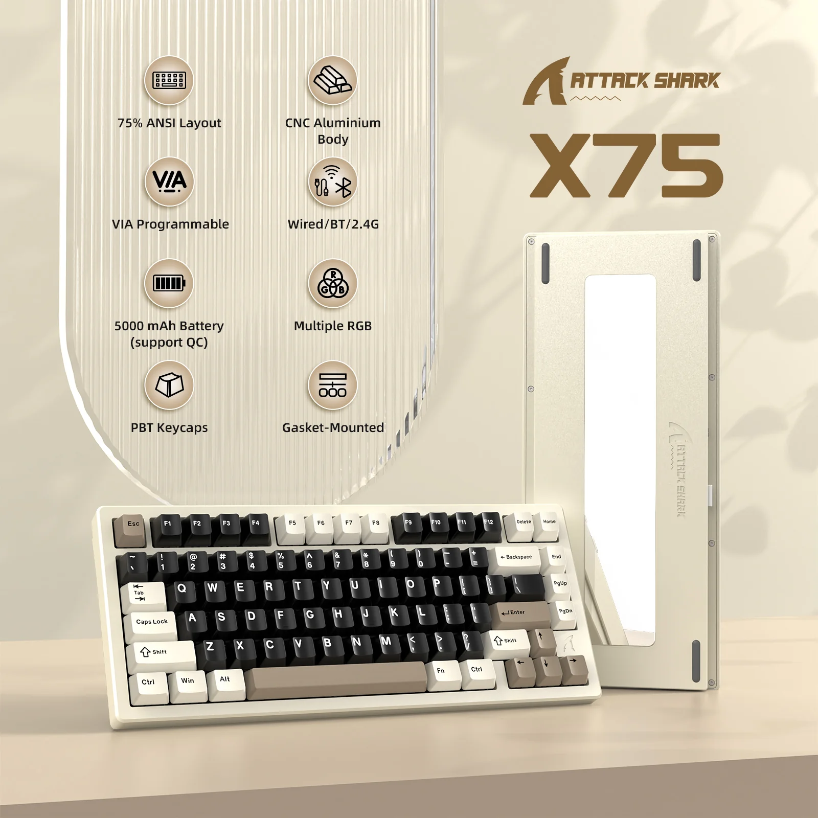 ATTACK SHARK X75 Full Aluminum Keyboard - Image 18