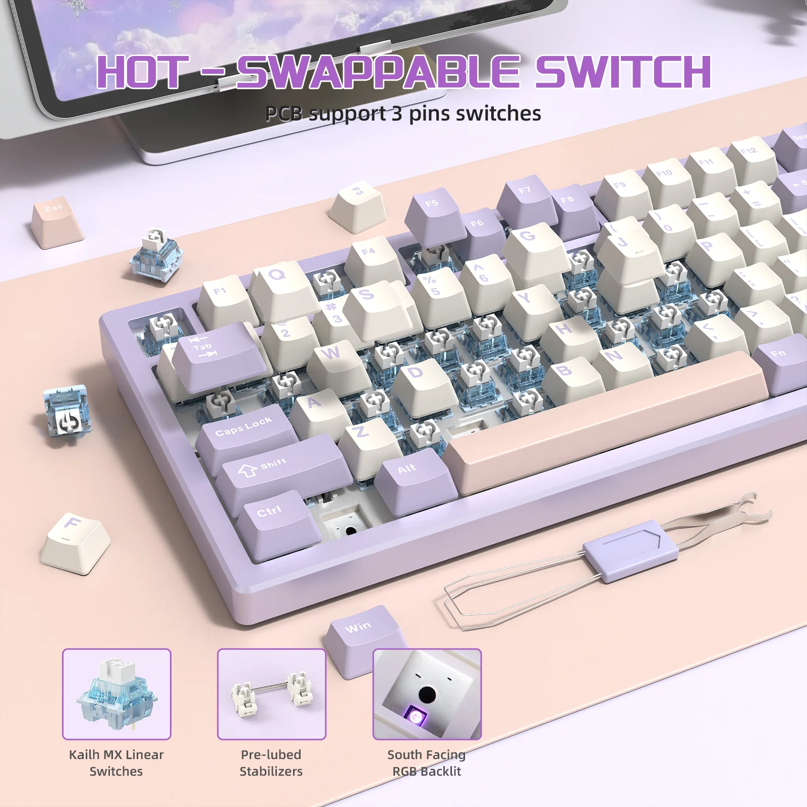 ATTACK SHARK X75 Full Aluminum Keyboard - Image 30