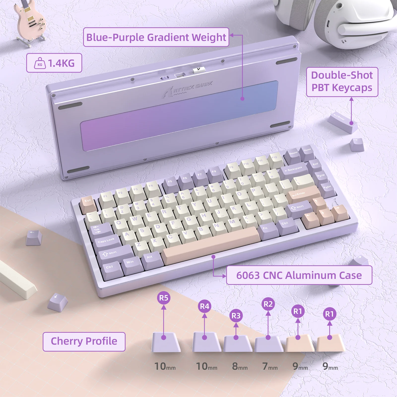 ATTACK SHARK X75 Full Aluminum Keyboard - Image 31