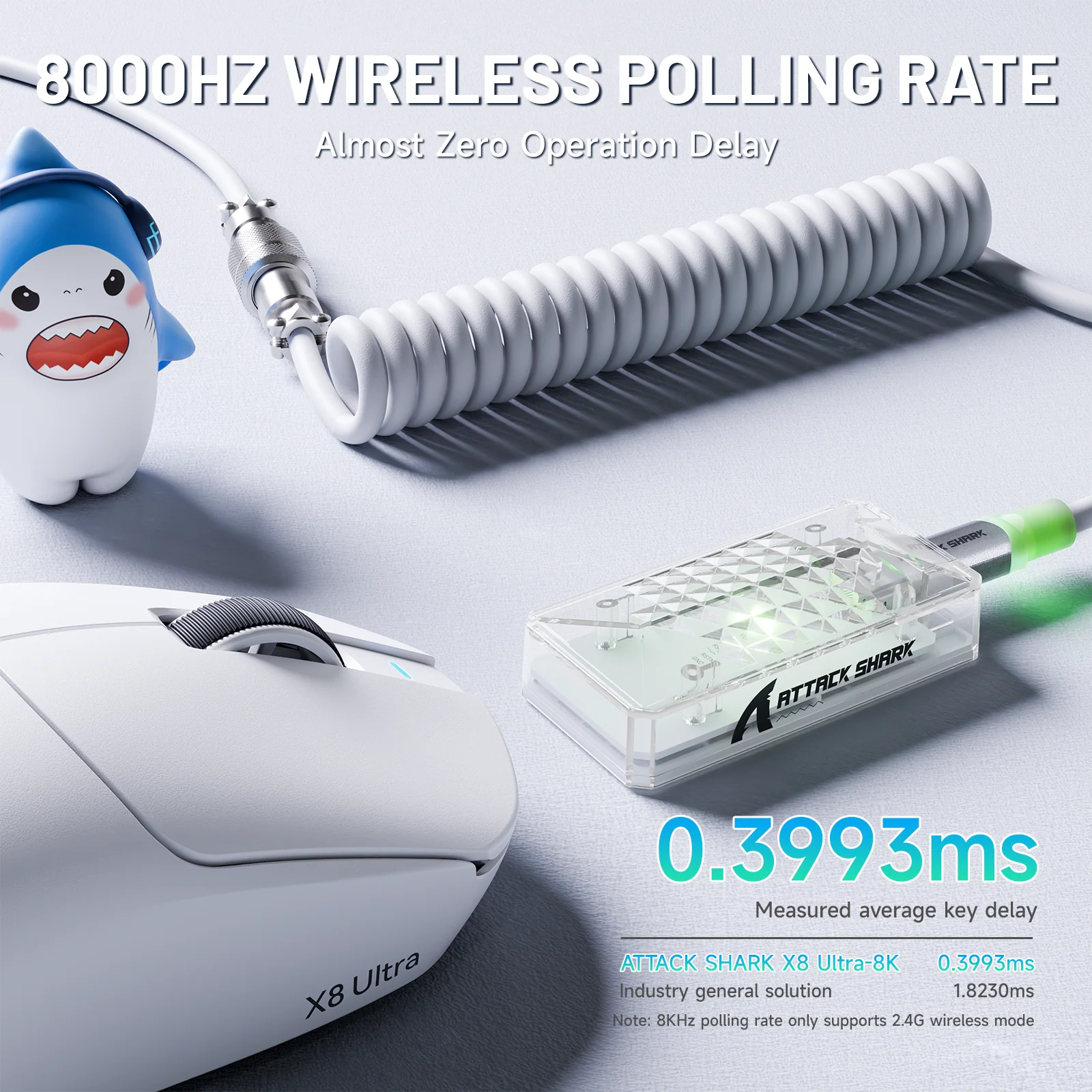 ATTACK SHARK X8 Ultra 8KHz Wireless Gaming Mouse With C06 Ultra Cable - Image 13