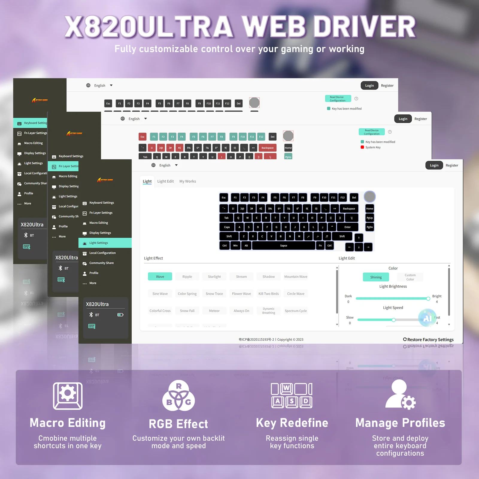 ATTACK SHARK X820ULTRA Mechanical Keyboard with C01ULTRA Coiled Cable - Image 26