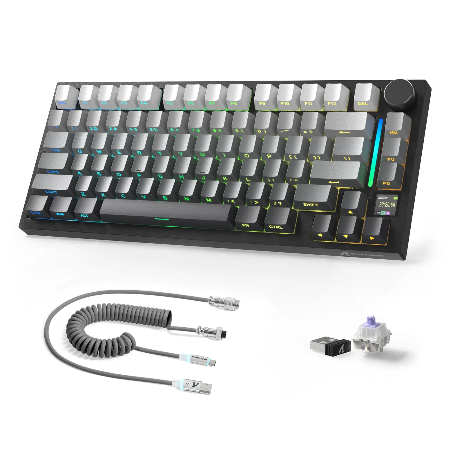 ATTACK SHARK X820ULTRA Mechanical Keyboard with C01ULTRA Coiled Cable - Image 58