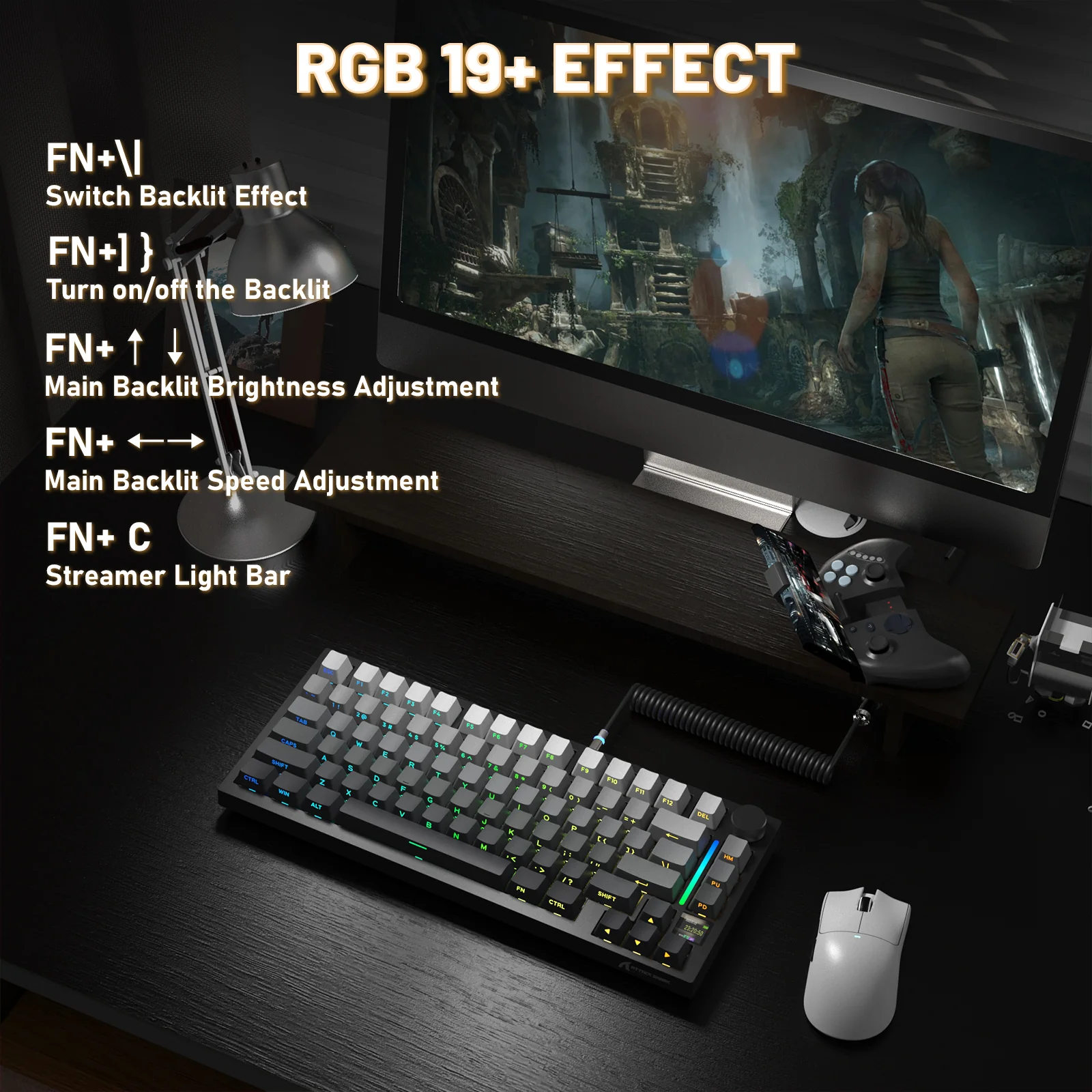 ATTACK SHARK X820ULTRA Mechanical Keyboard with C01ULTRA Coiled Cable - Image 64