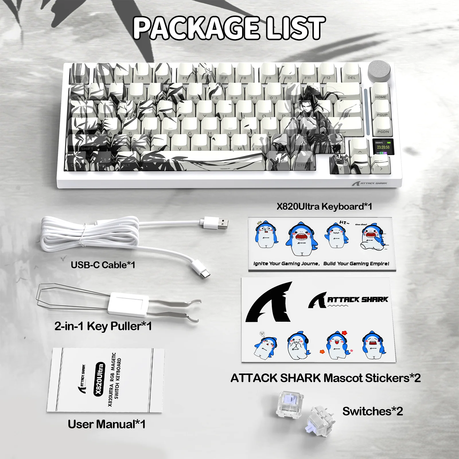 ATTACK SHARK X820Ultra Tri-mode Gasket Mechanical Keyboard - Image 10