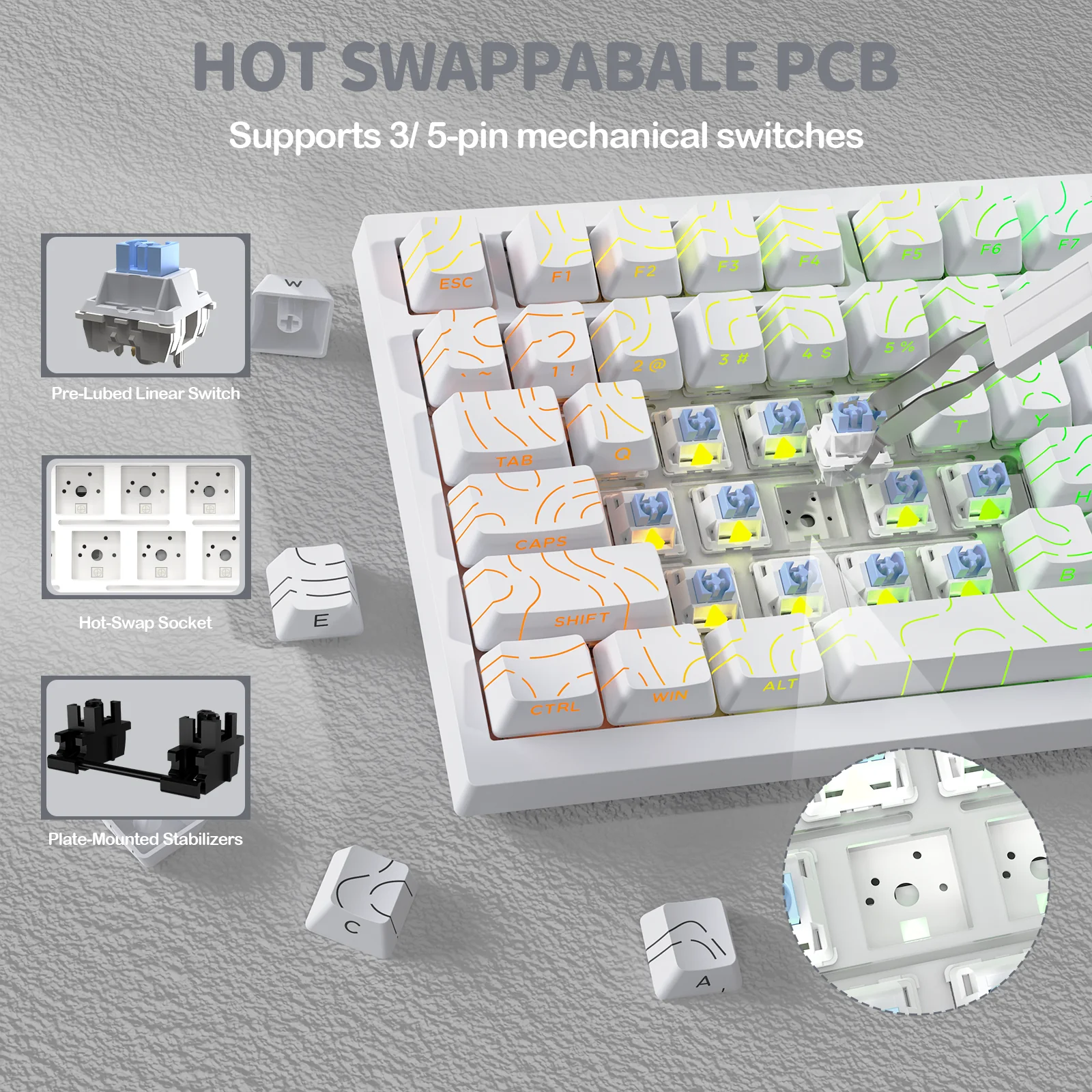 ATTACK SHARK X820Ultra Tri-mode Gasket Mechanical Keyboard - Image 70
