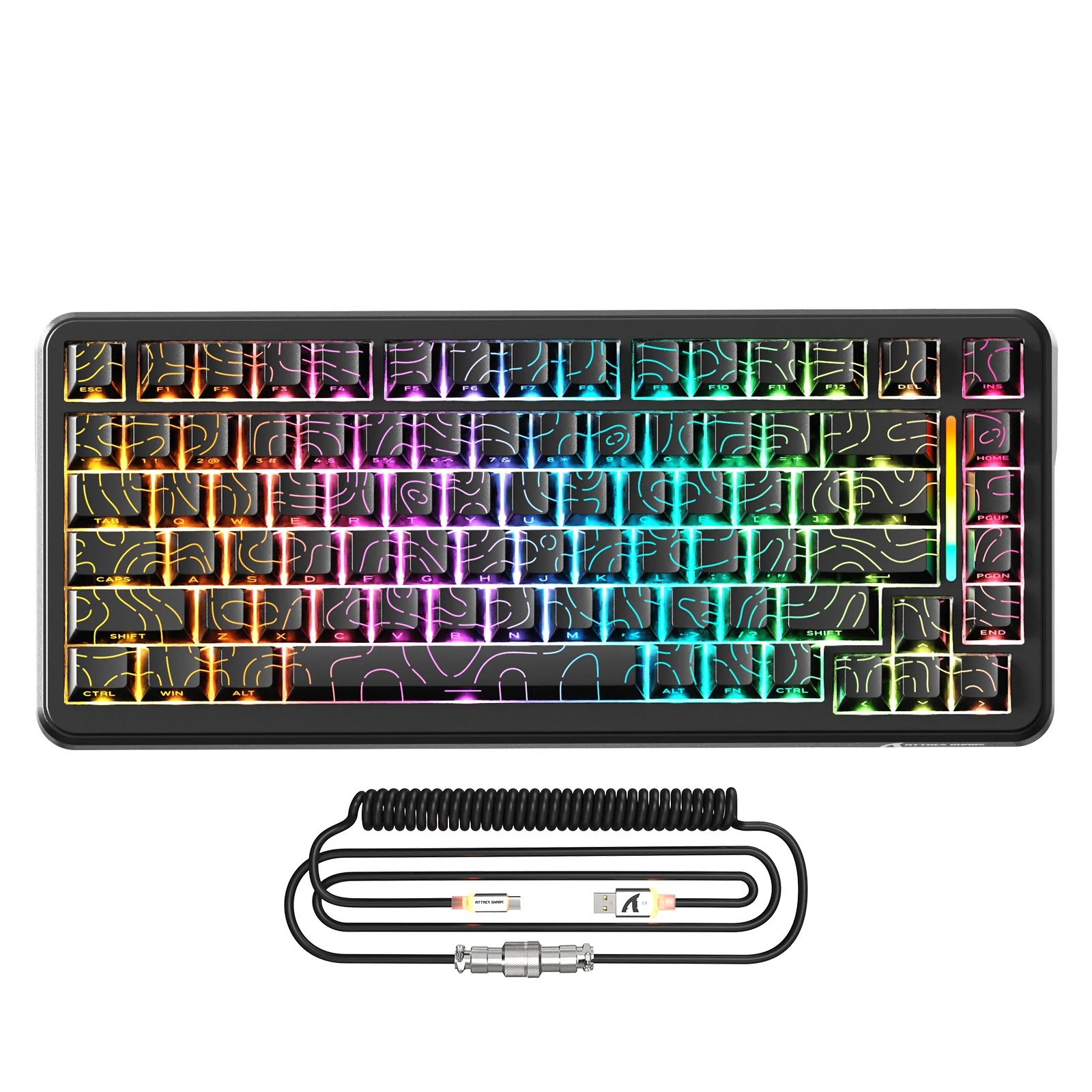 ATTACK SHARK X82PRO HE Magnetic Keyboard With C01Ultra RGB Coiled Cable - Image 10