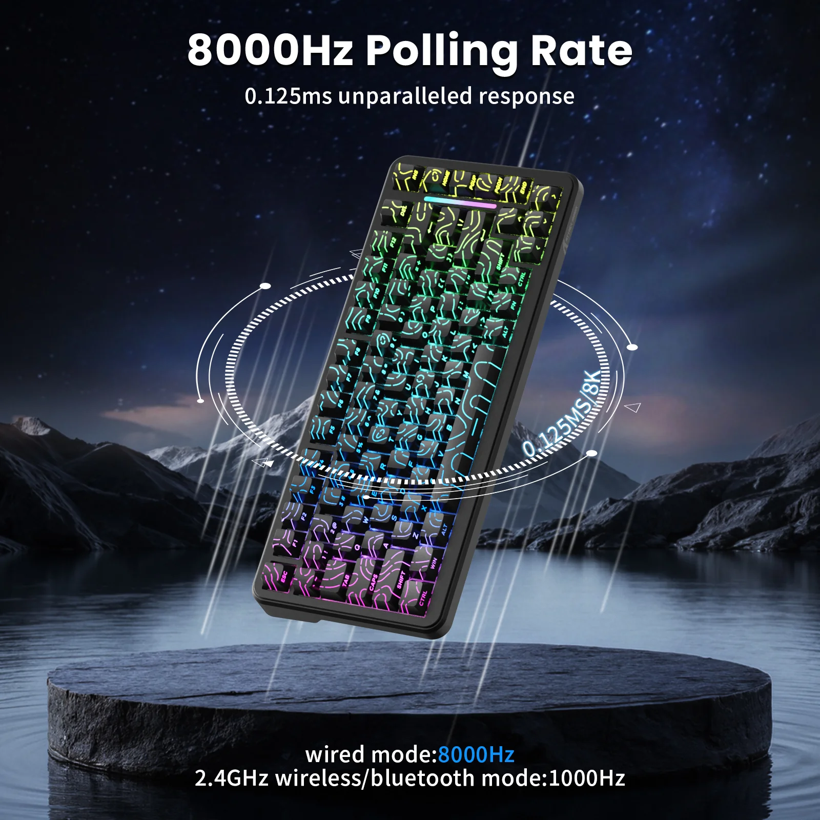 ATTACK SHARK X82PRO HE Magnetic Keyboard With C01Ultra RGB Coiled Cable - Image 17