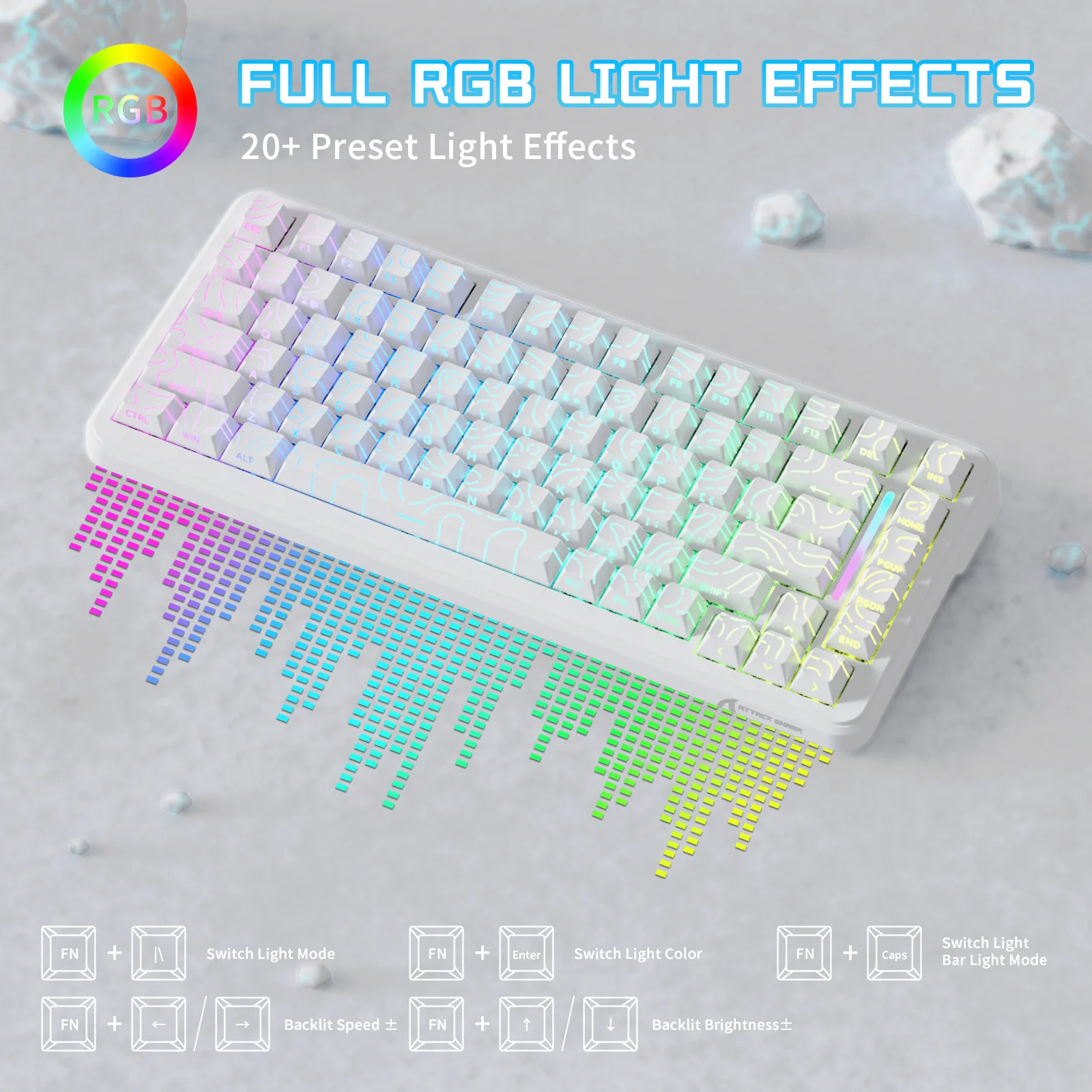 ATTACK SHARK X82PRO HE Wireless Rapid Trigger Gaming Keyboard Magnetic Switch - Image 24