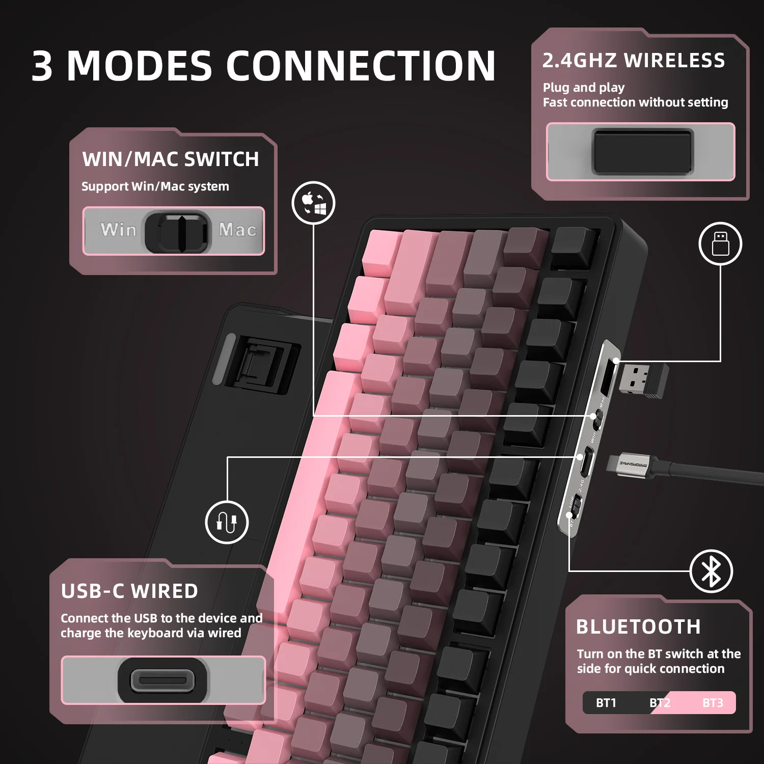 ATTACK SHARK X85 Wireless Mechanical Keyboard - Image 24