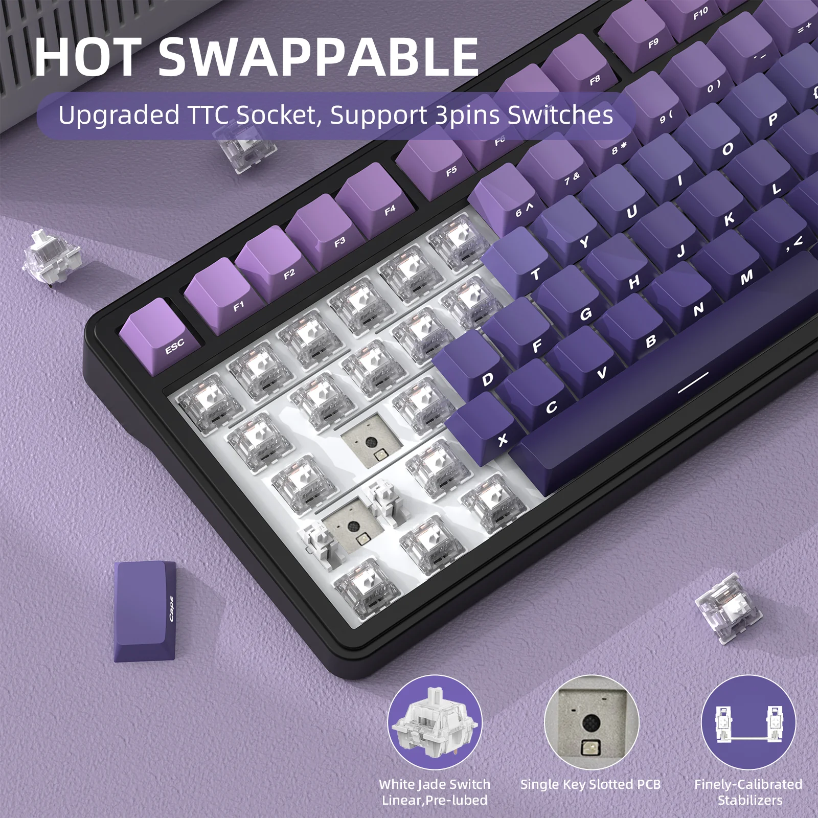 ATTACK SHARK X85 Wireless Mechanical Keyboard - Image 36