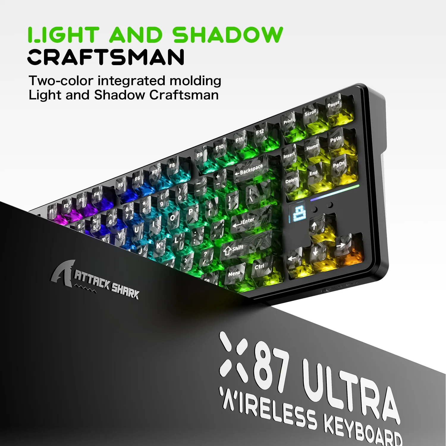 ATTACK SHARK X87 ULTRA Wireless Mechanical Keyboard With 8K Wireless Receiver - Image 7