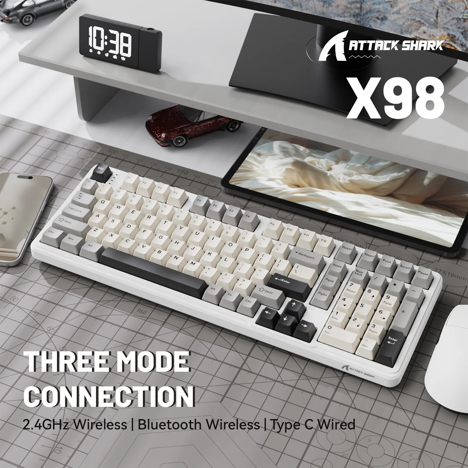 ATTACK SHARK X98 Full-size Wireless Mechanical Keyboard - Image 12