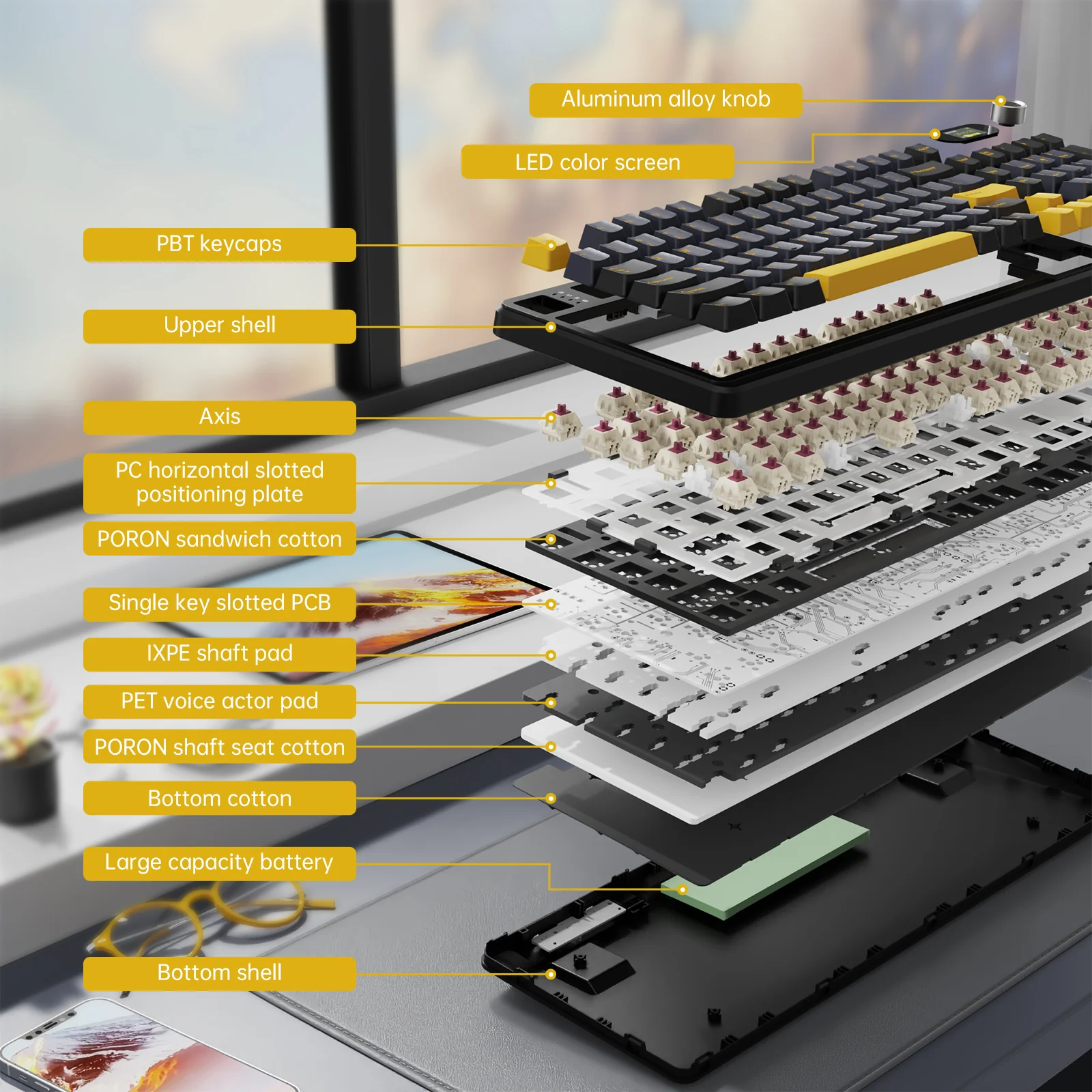 ATTACK SHARK X98PRO Wireless Gaming Keyboard - Image 22