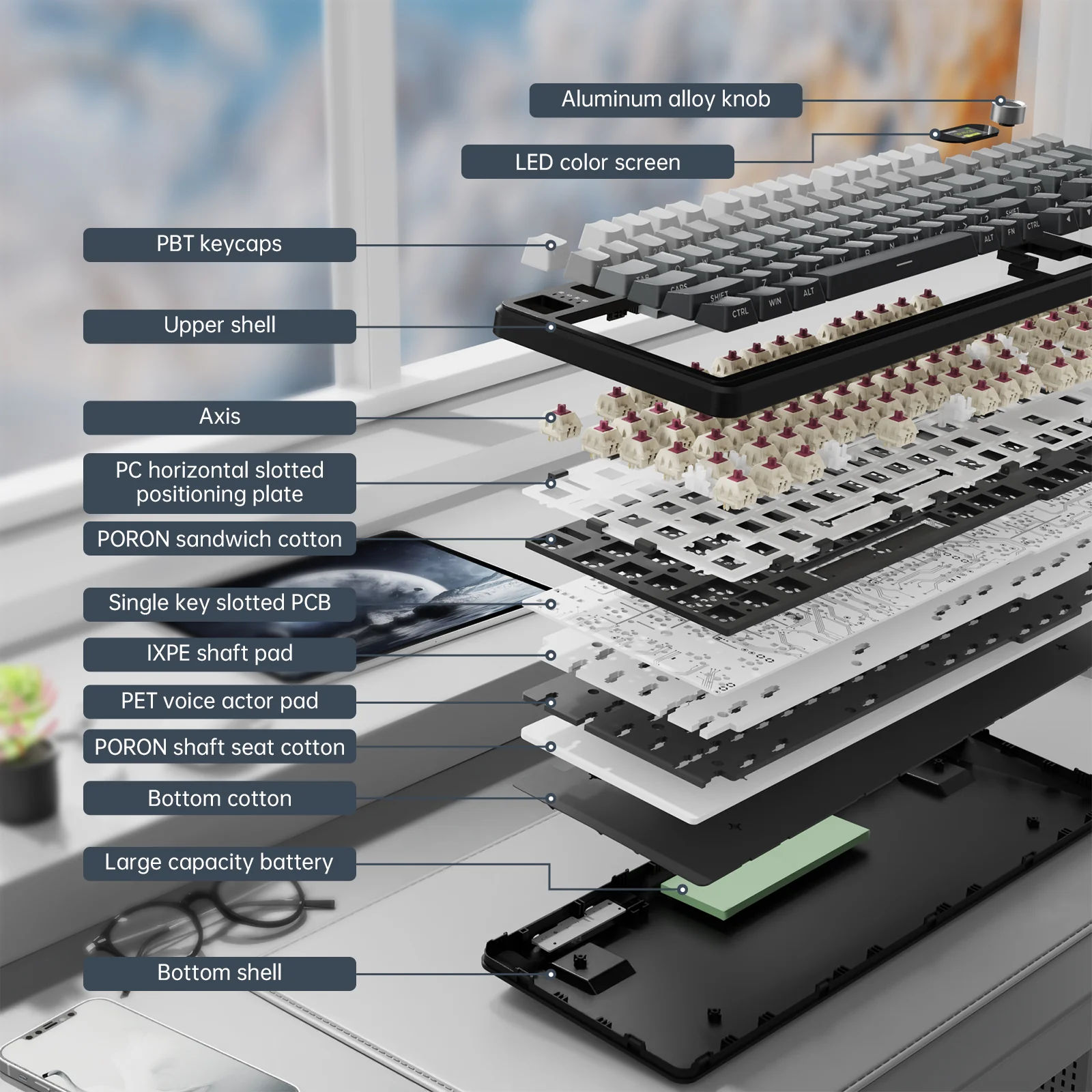 ATTACK SHARK X98PRO Wireless Gaming Keyboard - Image 31