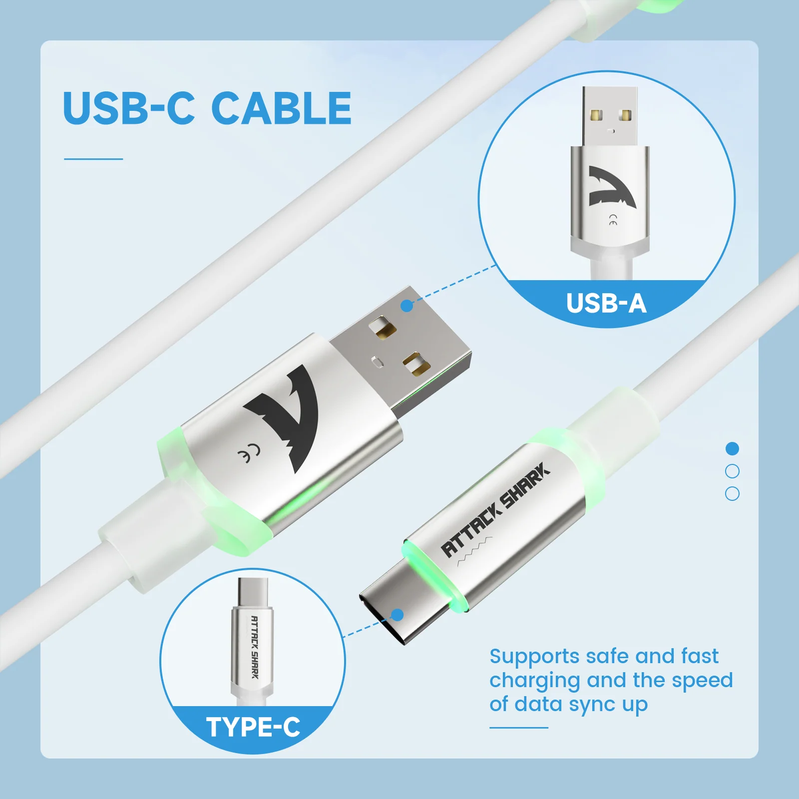 ATTACK SHARK C01Ultra Custom Aviator Cable for 8KHz Magnetic Keyboard - Image 5