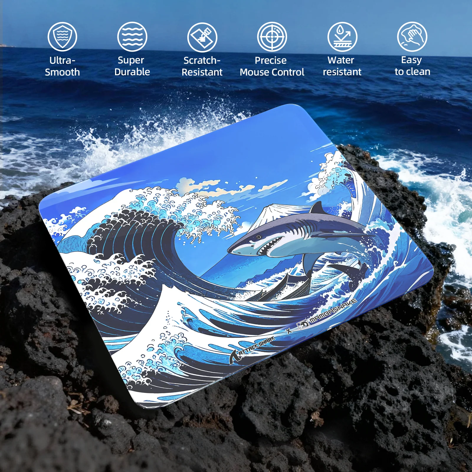 ATTACK SHARK CM05 Tempered Glass Gaming Mouse Pad - Image 18