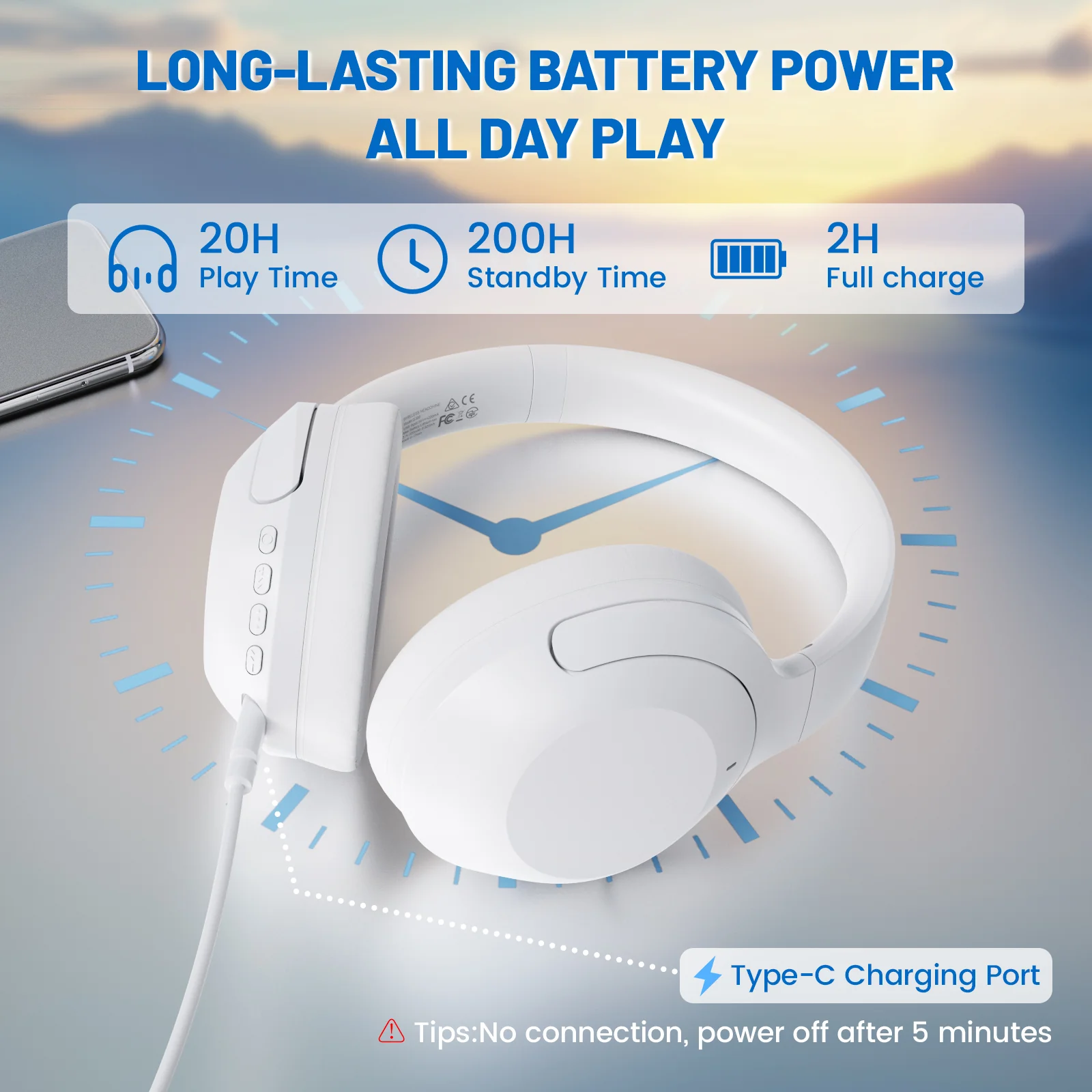 ATTACK SHARK G300 ANC Foldable Ultra-Light Dual-Mode Headphones - Image 16