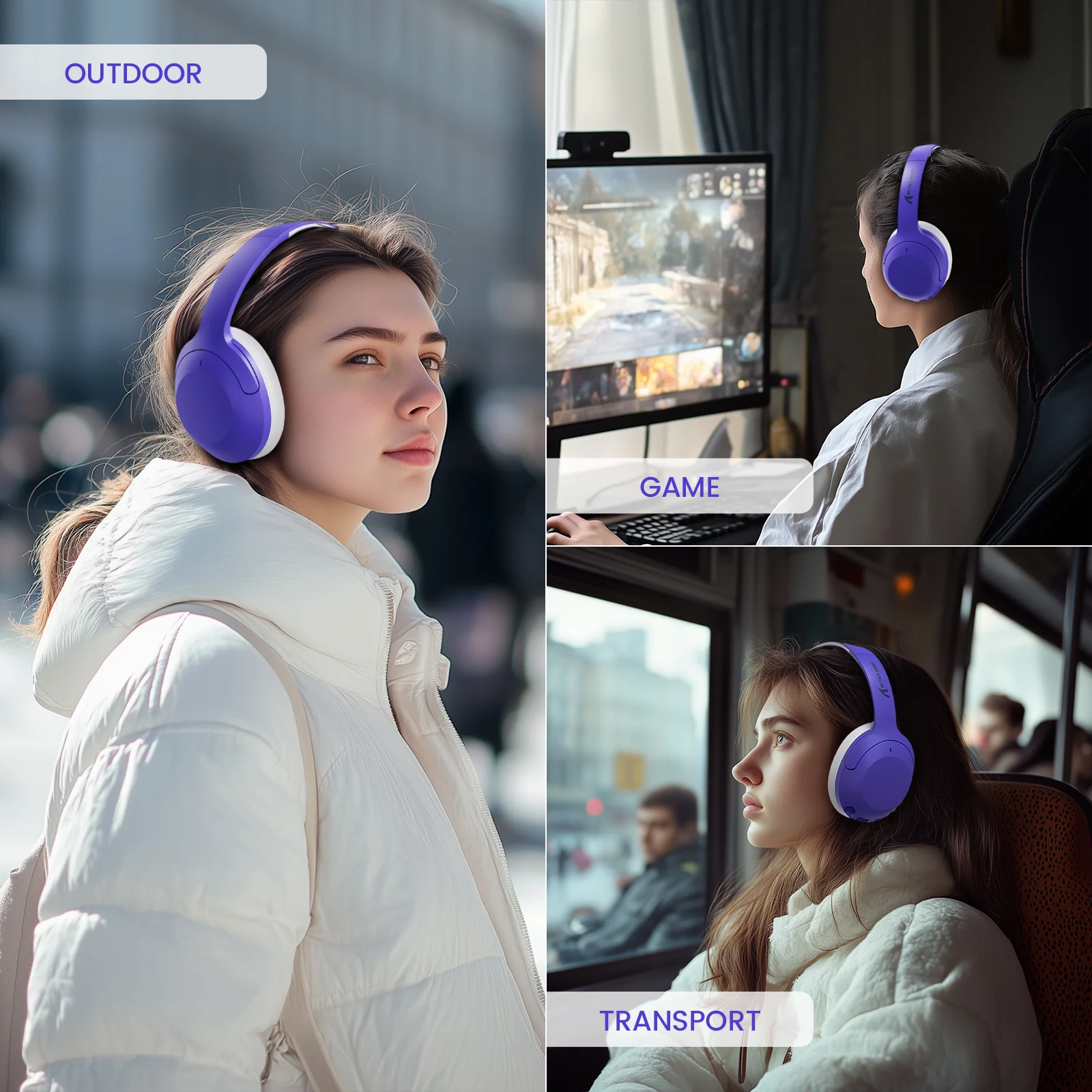 ATTACK SHARK G300 ANC Foldable Ultra-Light Dual-Mode Headphones - Image 30