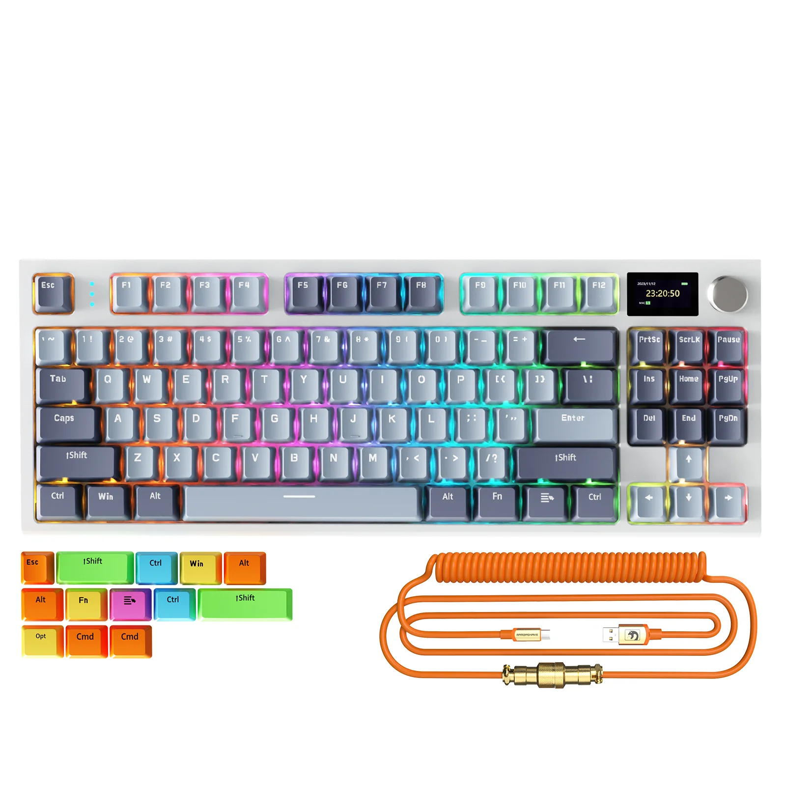 ATTACK SHARK K86 Wireless Mechanical Keyboard with Coiled Cable - Image 36