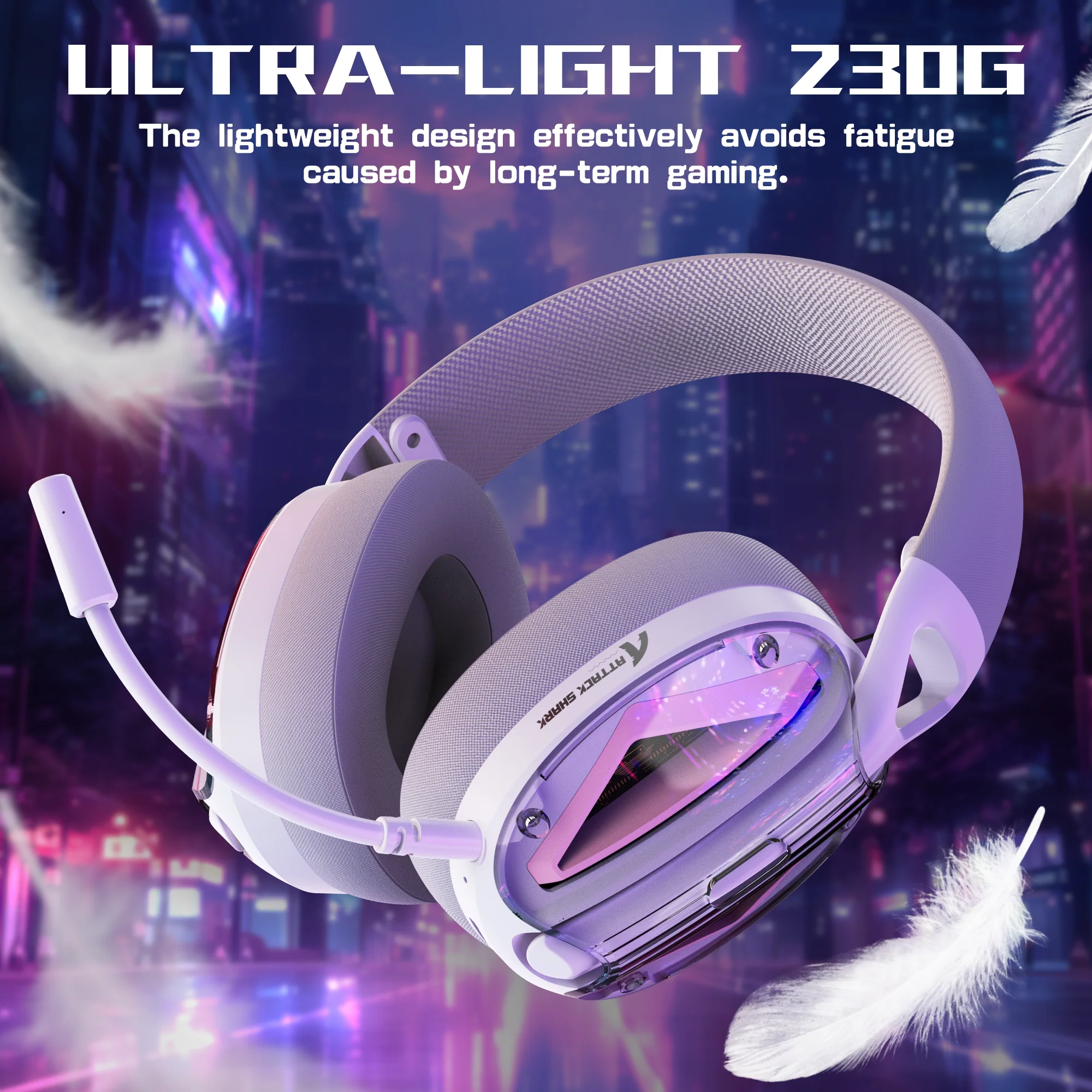 ATTACK SHARK L60 Ultra-Light Tri-Mode Gaming Headset - Image 14