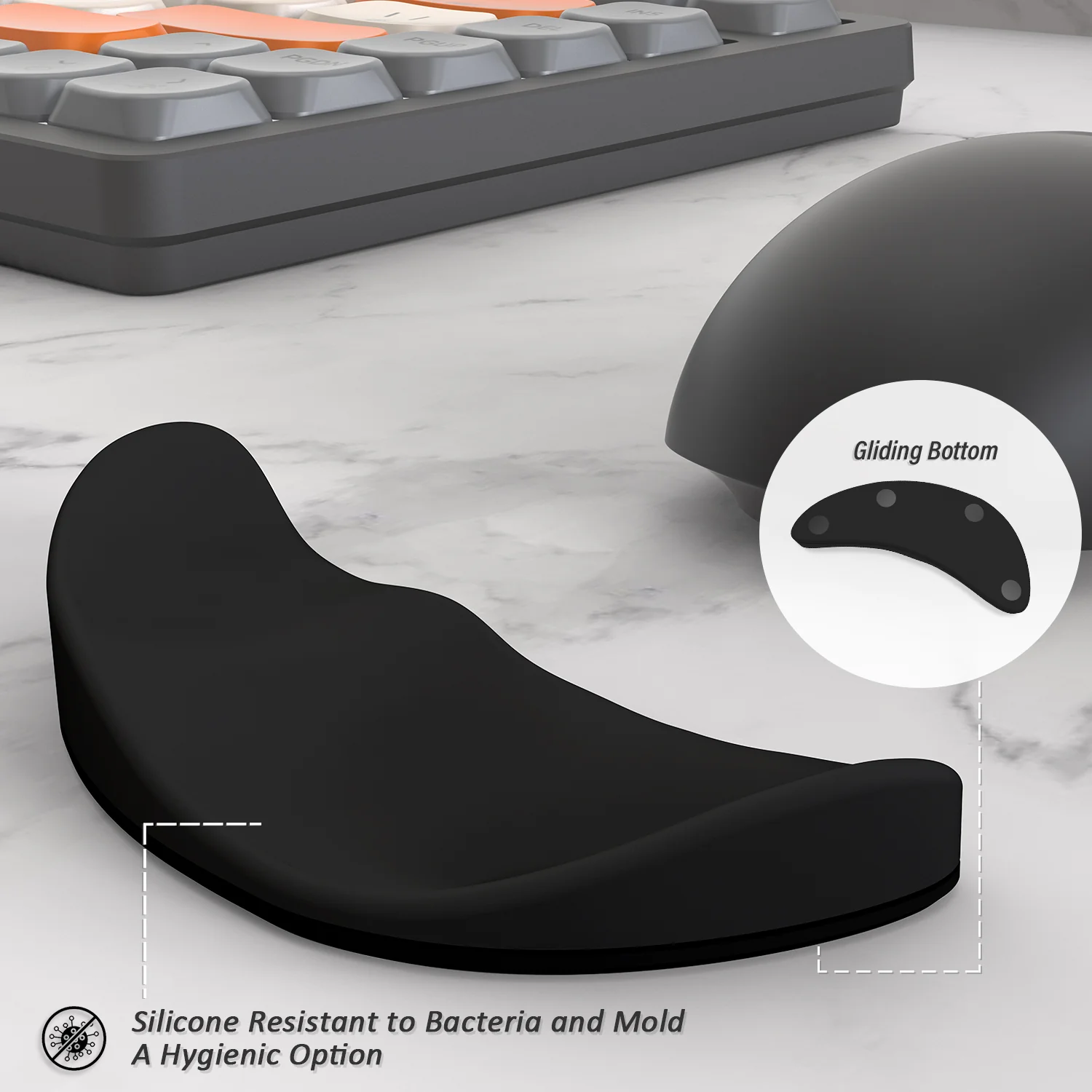 ATTACK SHARK Silicone Comfortable Mouse Wrist Rest - Image 4